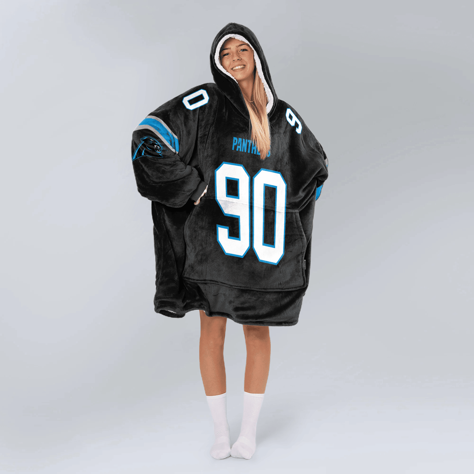Adult 90 Carolina Football Unisex Blanket Hoodie