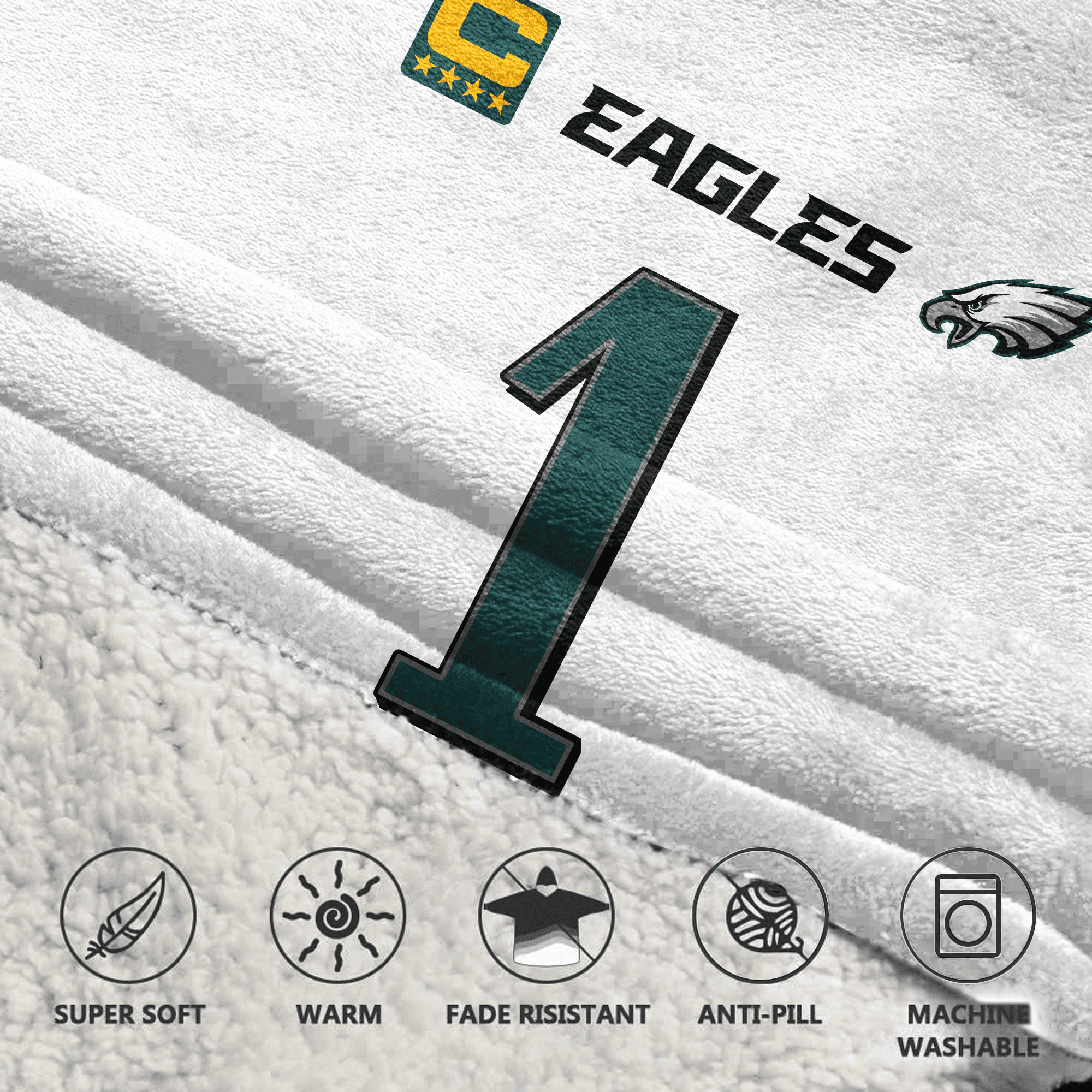 Kid 1 Philadelphia Football Unisex Blanket Hoodie