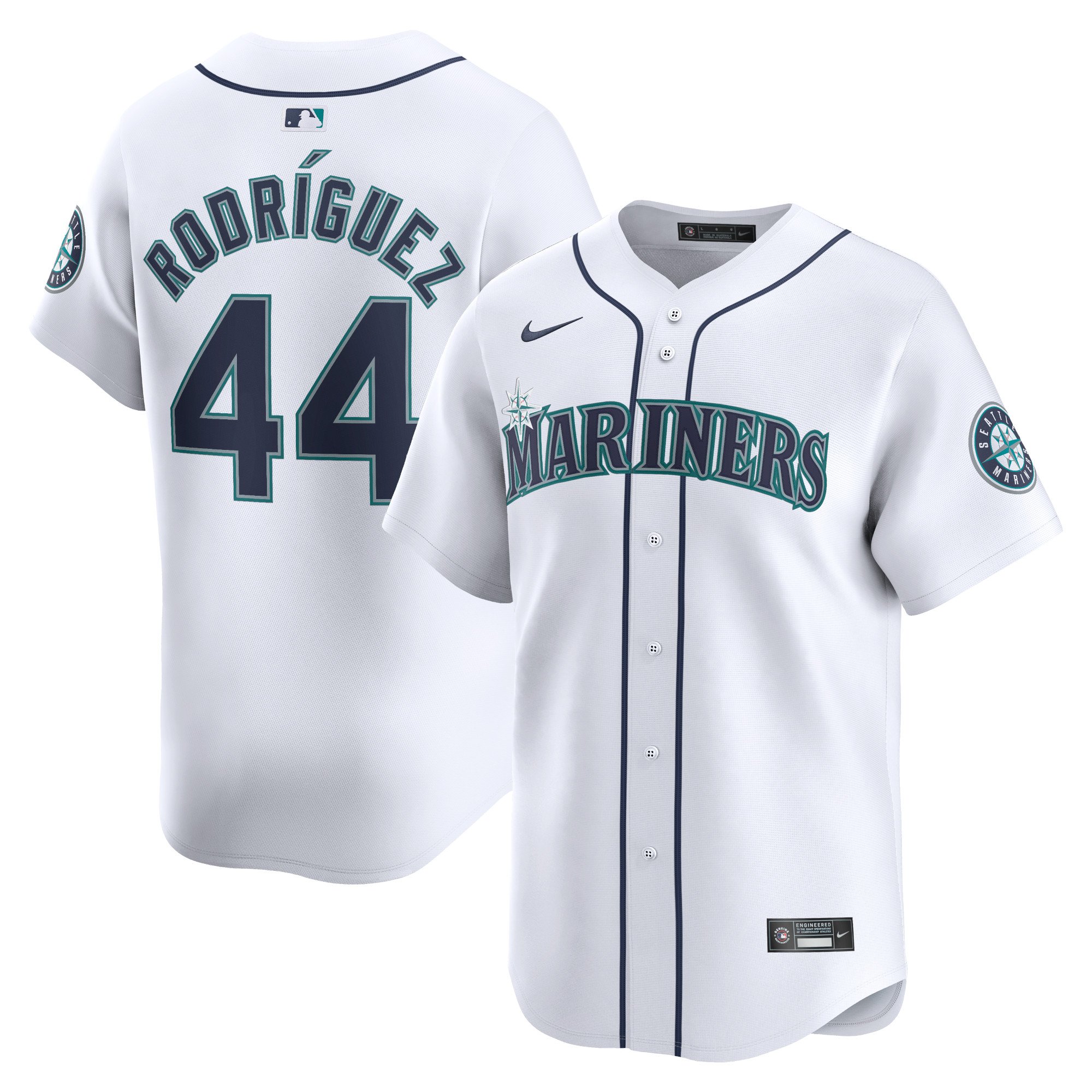 Men's Seattle Mariners Julio RodrÃguez  White Home Limited Player Jersey