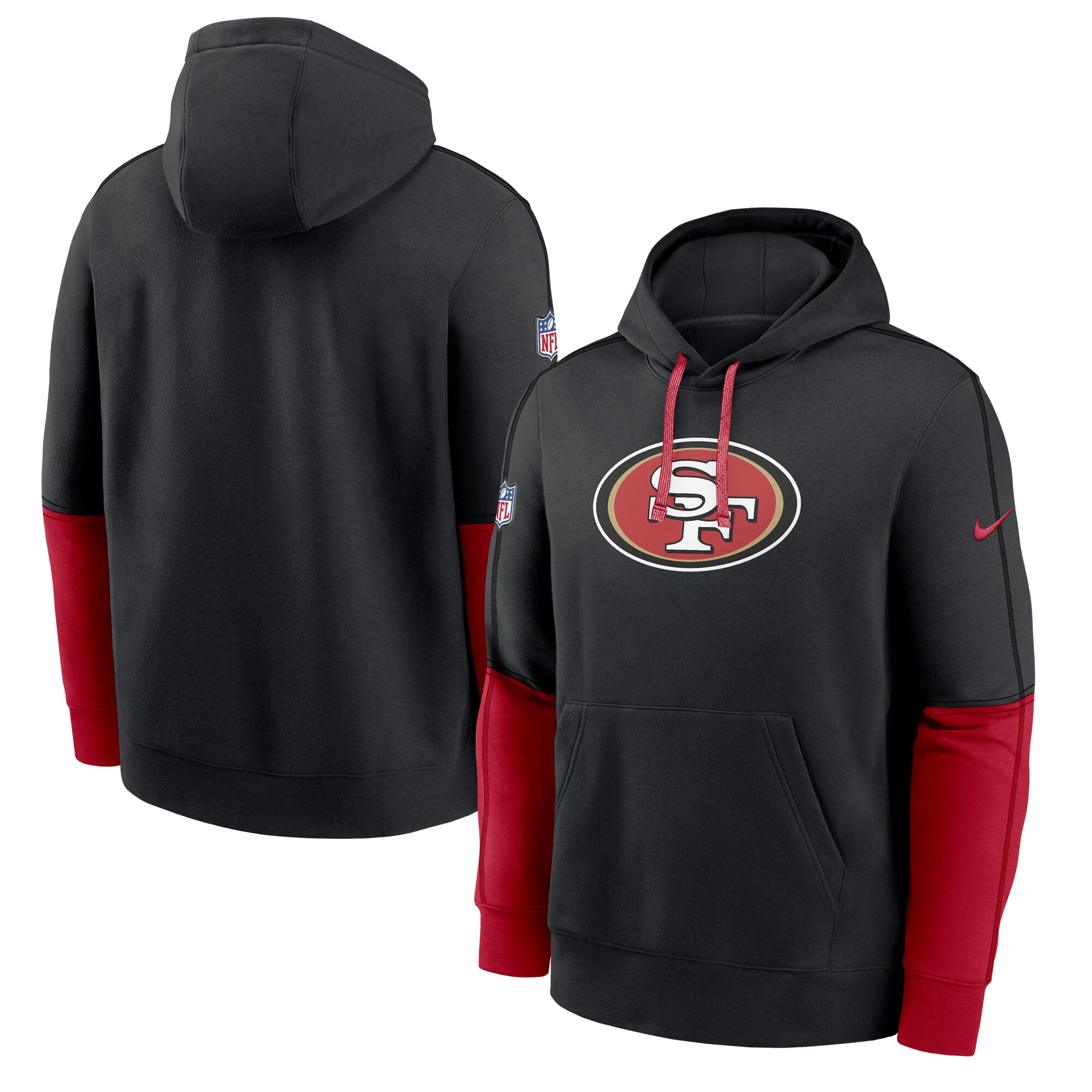 San Francisco 49ers 49ers 2024 Sideline Club Pullover Hoodie - Black