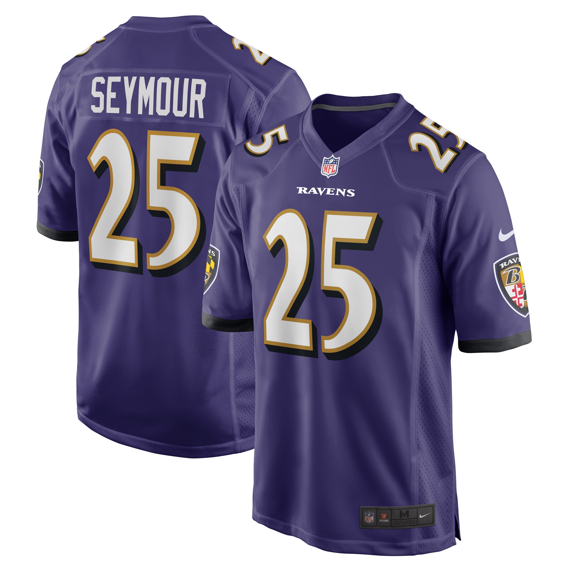 Kevon Seymour Baltimore Ravens  Game Player Jersey - Purple