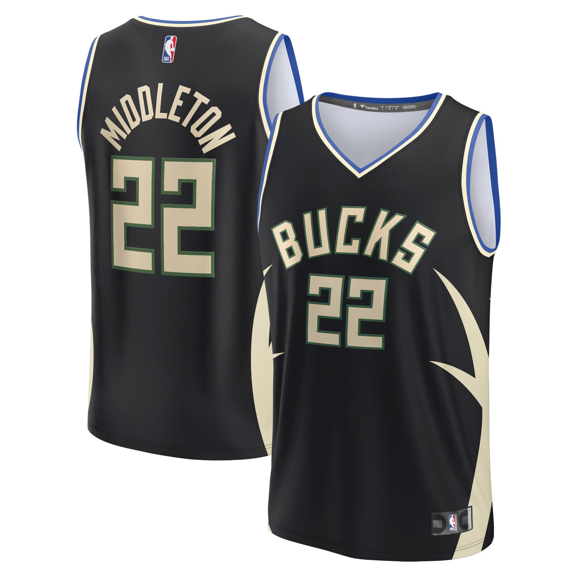 Khris Middleton Milwaukee Bucks  Youth Fast Break Player Jersey - Statement Edition - Black