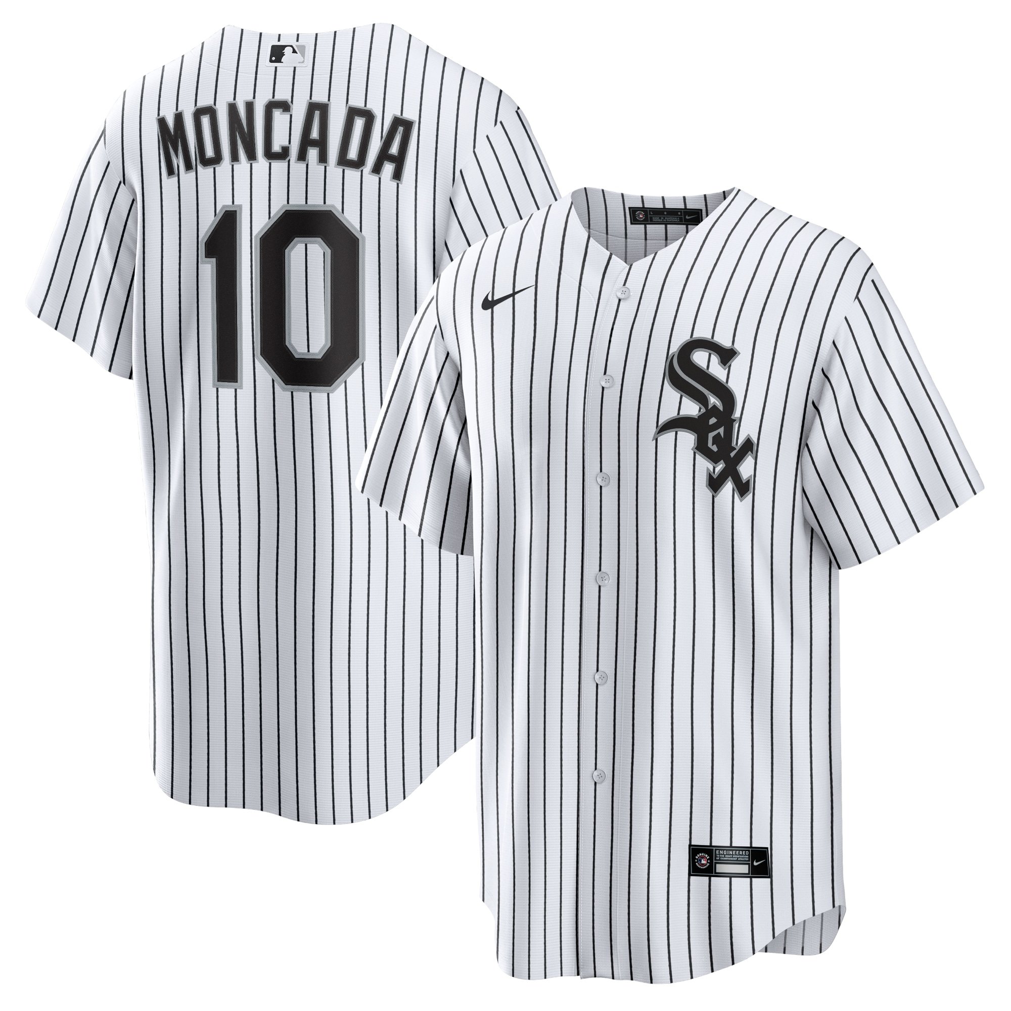 Men's Chicago White Sox Yoan Moncada  White Home Replica Player Name Jersey