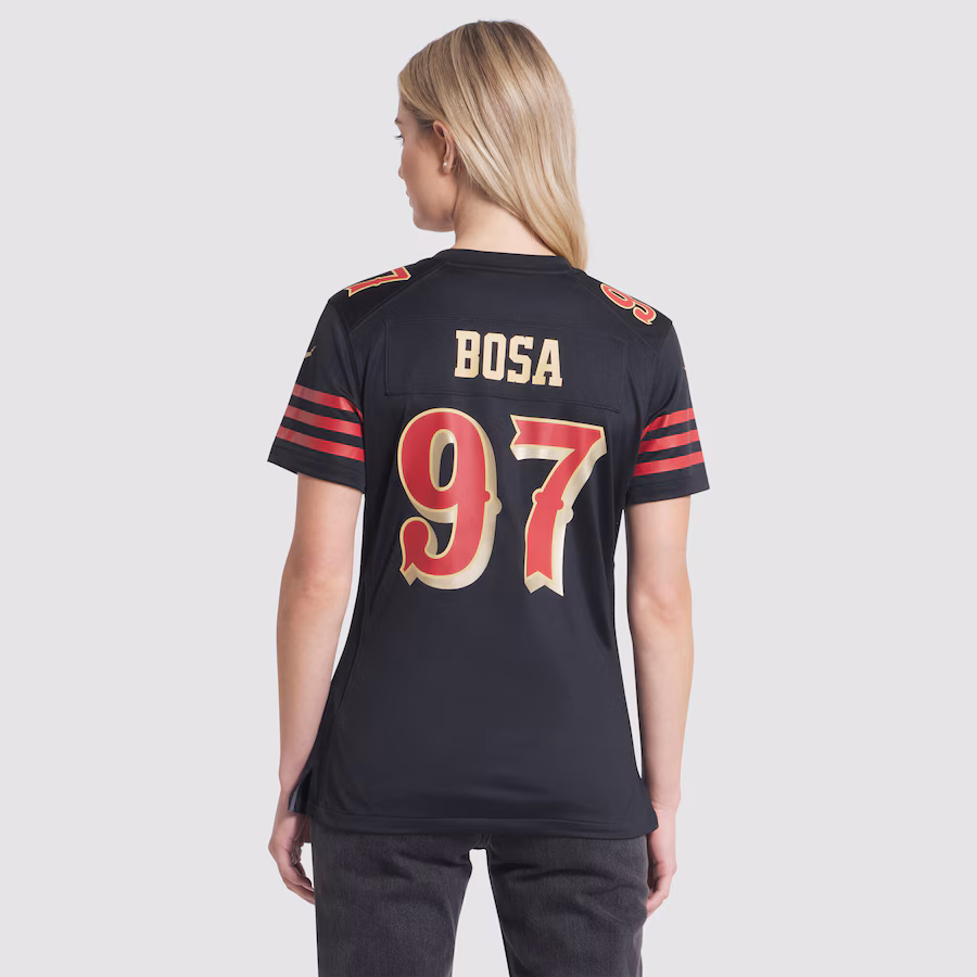 Nick Bosa #97 San Francisco 49ers Women's 2025 Rivalries Collection Game Jersey - Black
