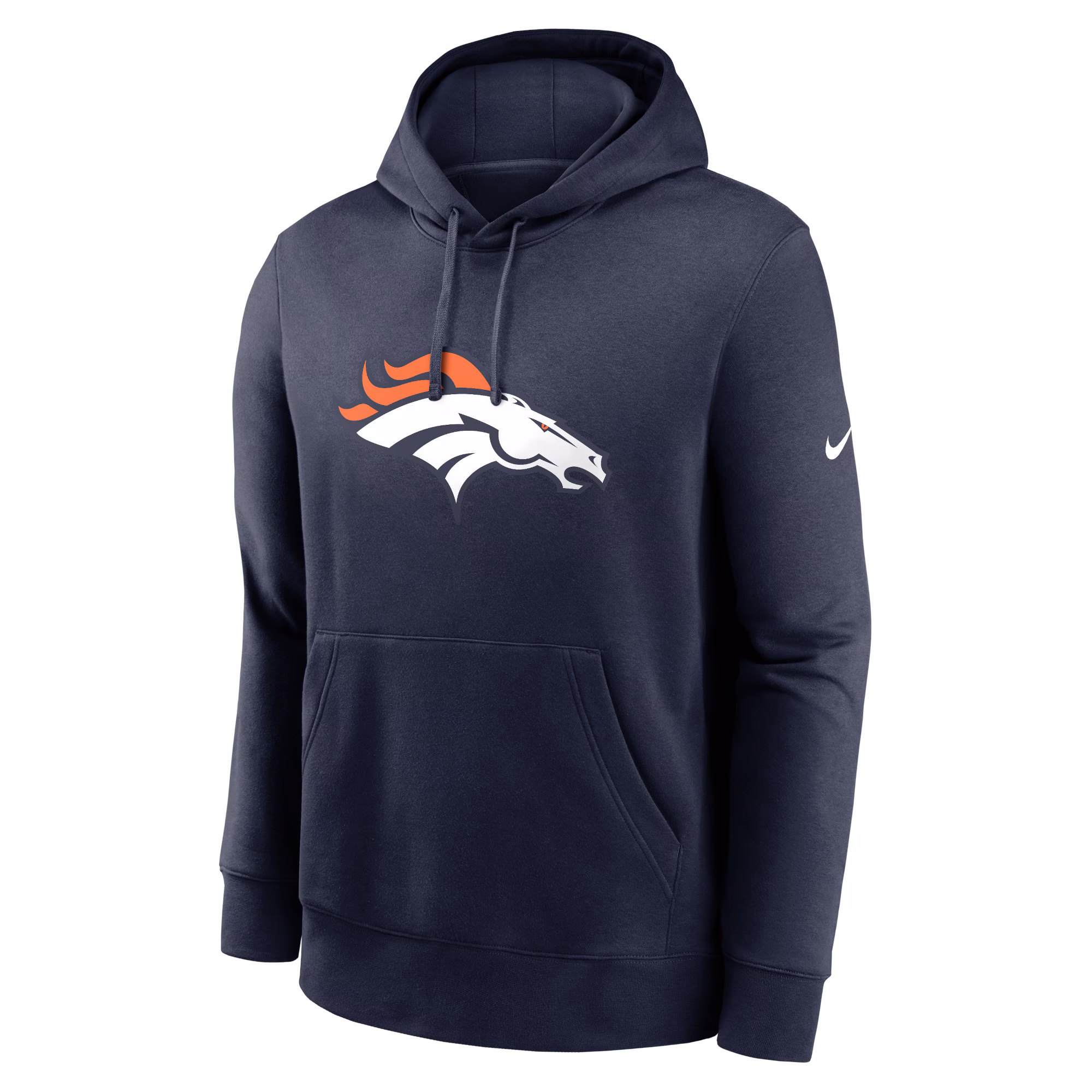 Denver Broncos Club Logo Pullover Hoodie - Navy