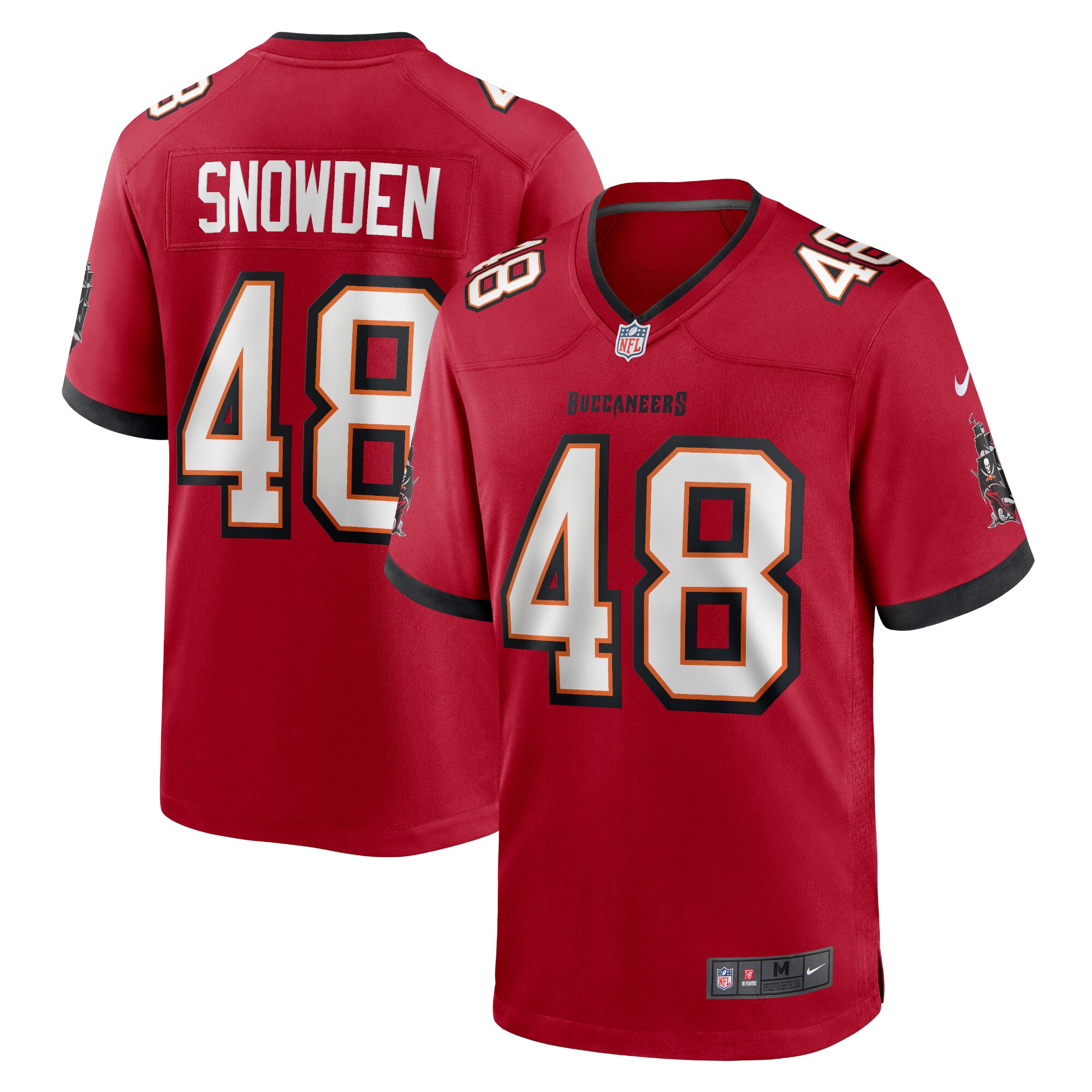 Charles Snowden Tampa Bay Buccaneers  Home Game Player Jersey - Red