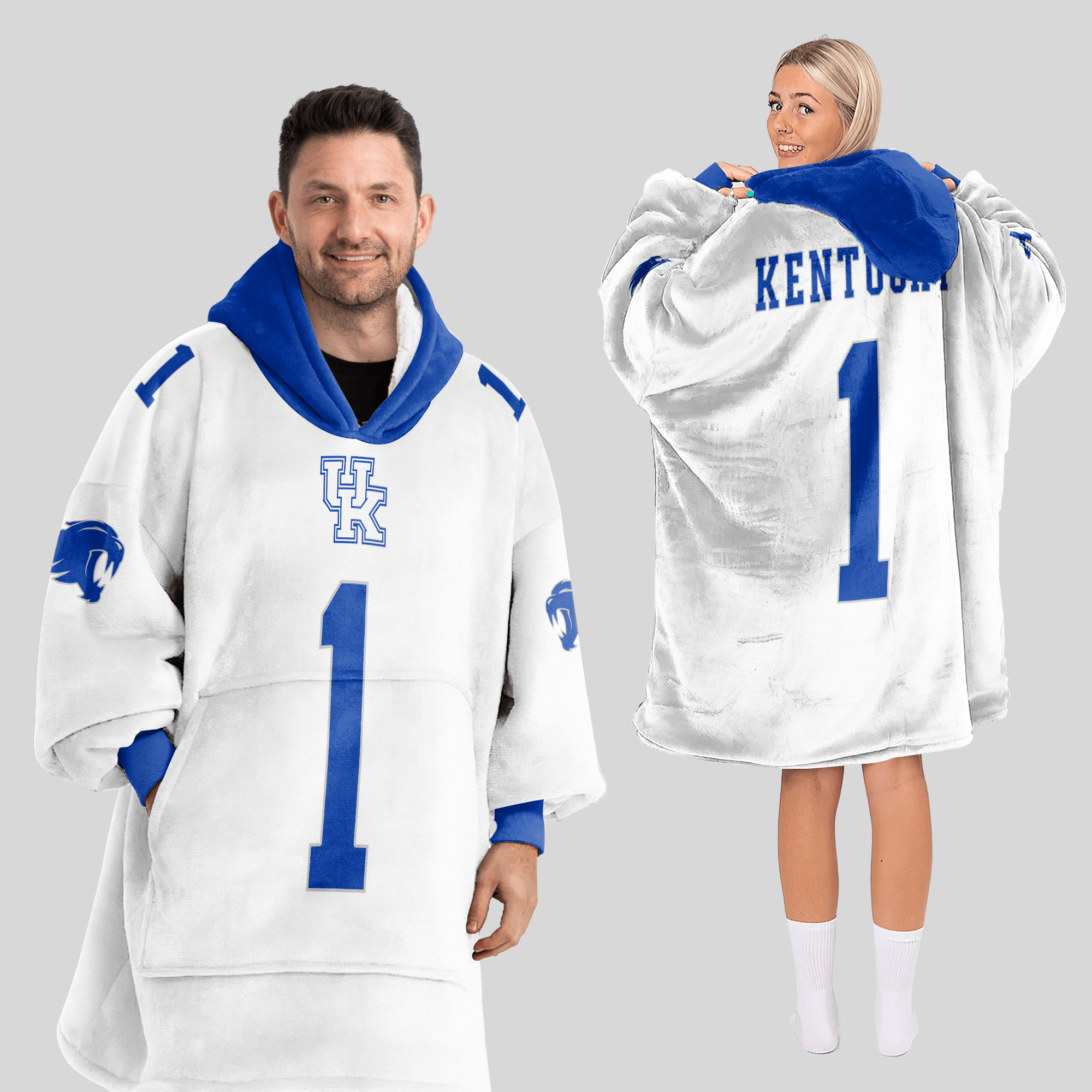 Adult #1 Kentucky Football Unisex Blanket Hoodie