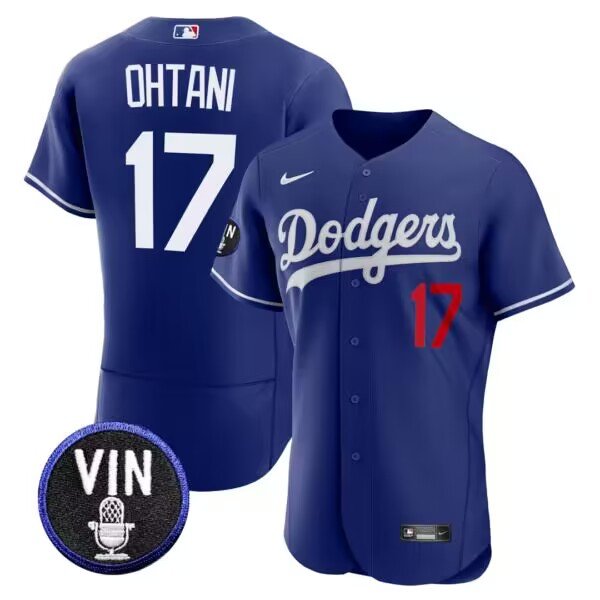 Men's Los Angeles Dodgers #17 Shohei Ohtani Flexbase  Royal Blue Jersey