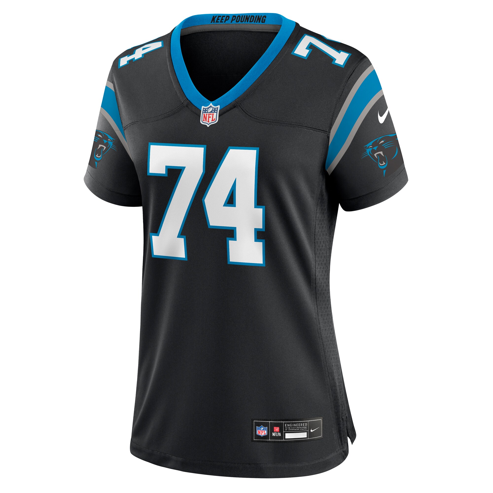 David Sharpe Carolina Panthers Women's Team Game Jersey -  Black