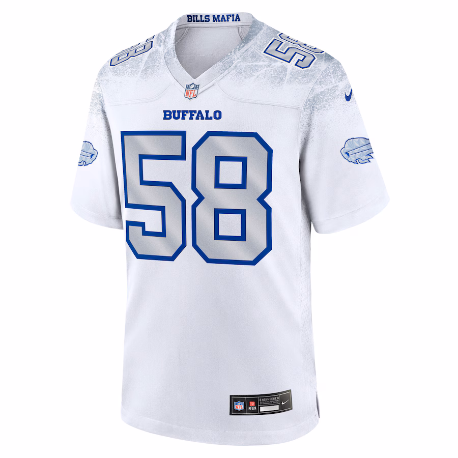 Matt Milano #58 Buffalo Bills 2025 Rivalries Collection Game Jersey - White
