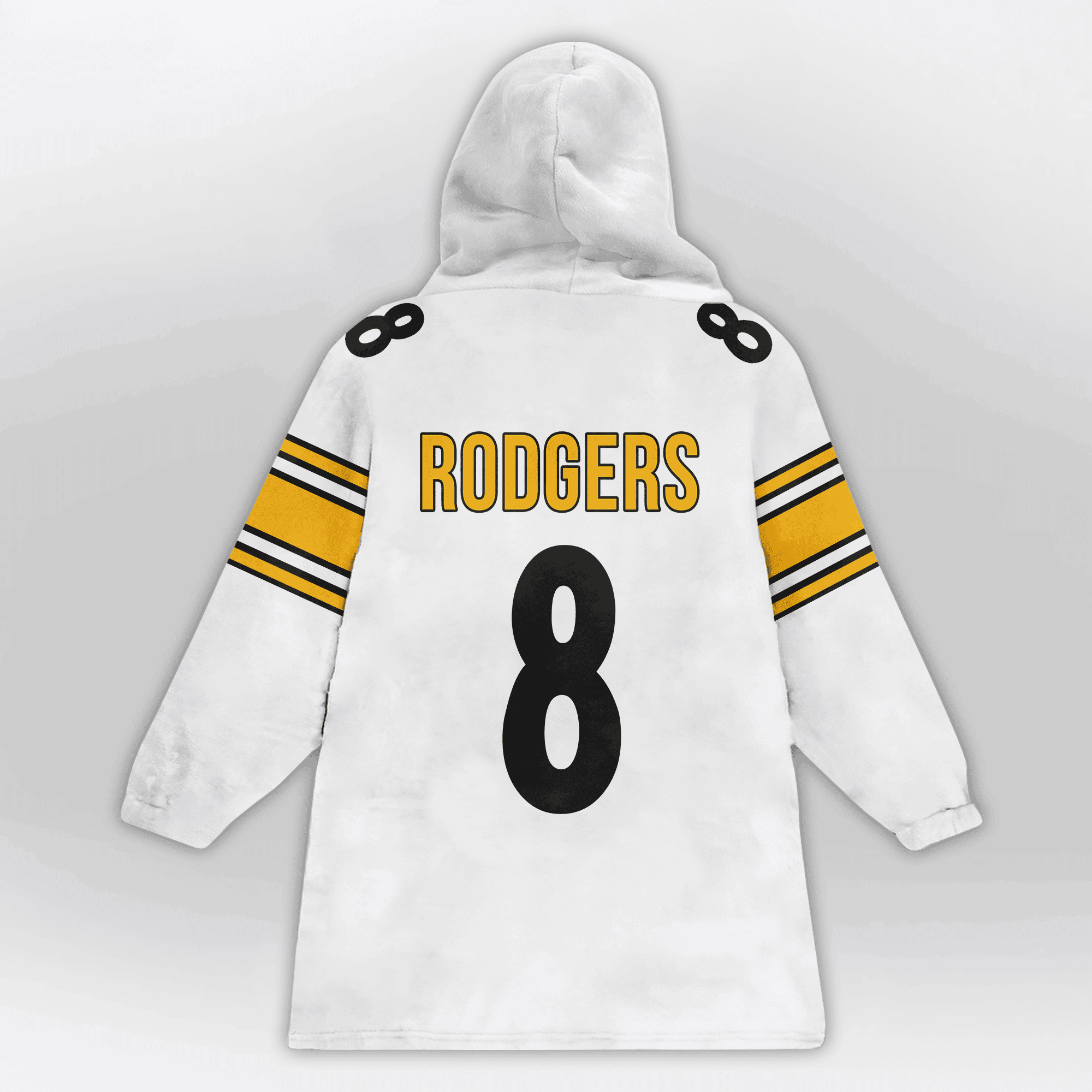 Kid 8 Pittsburgh Football Unisex Blanket Hoodie