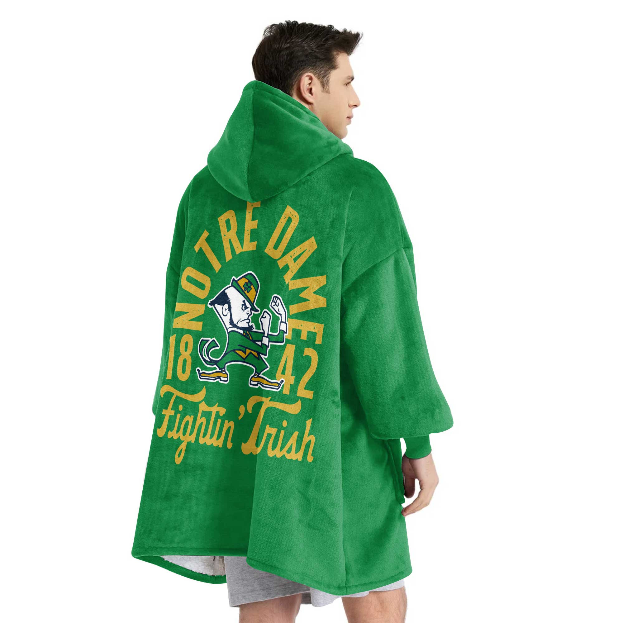 Adult Notre Dame Football Unisex Blanket Hoodie