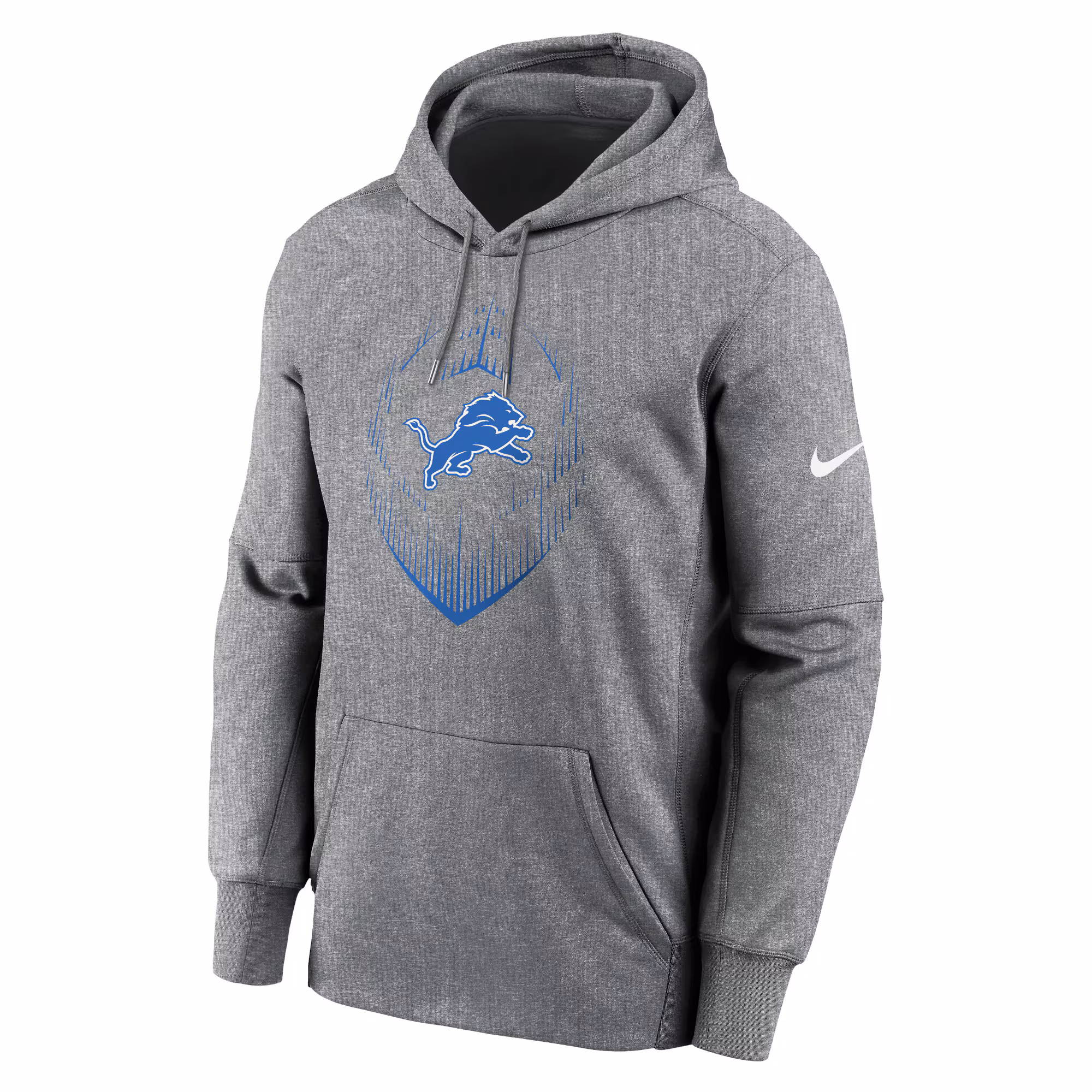 Detroit Lions Icon Performance Pullover Hoodie - Heather Gray