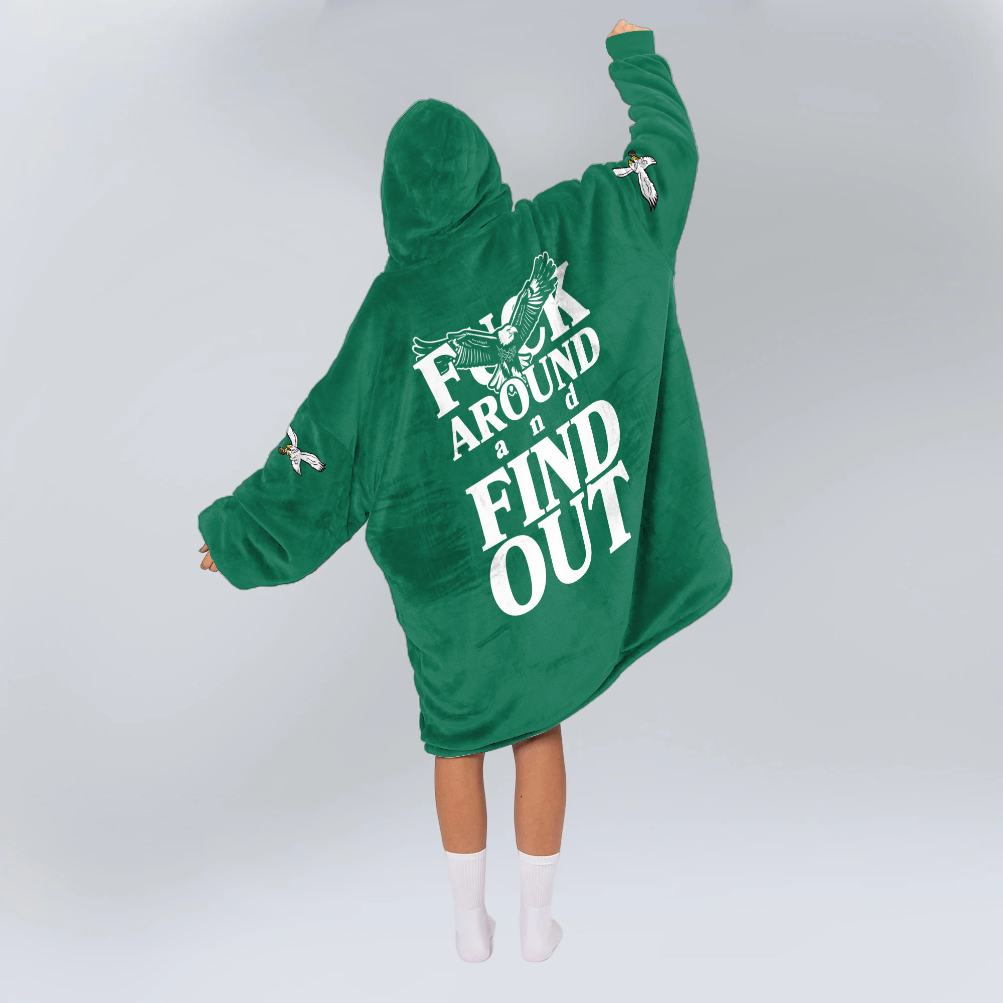 Adult Bird Gang Philadelphia Football Unisex Blanket Hoodie