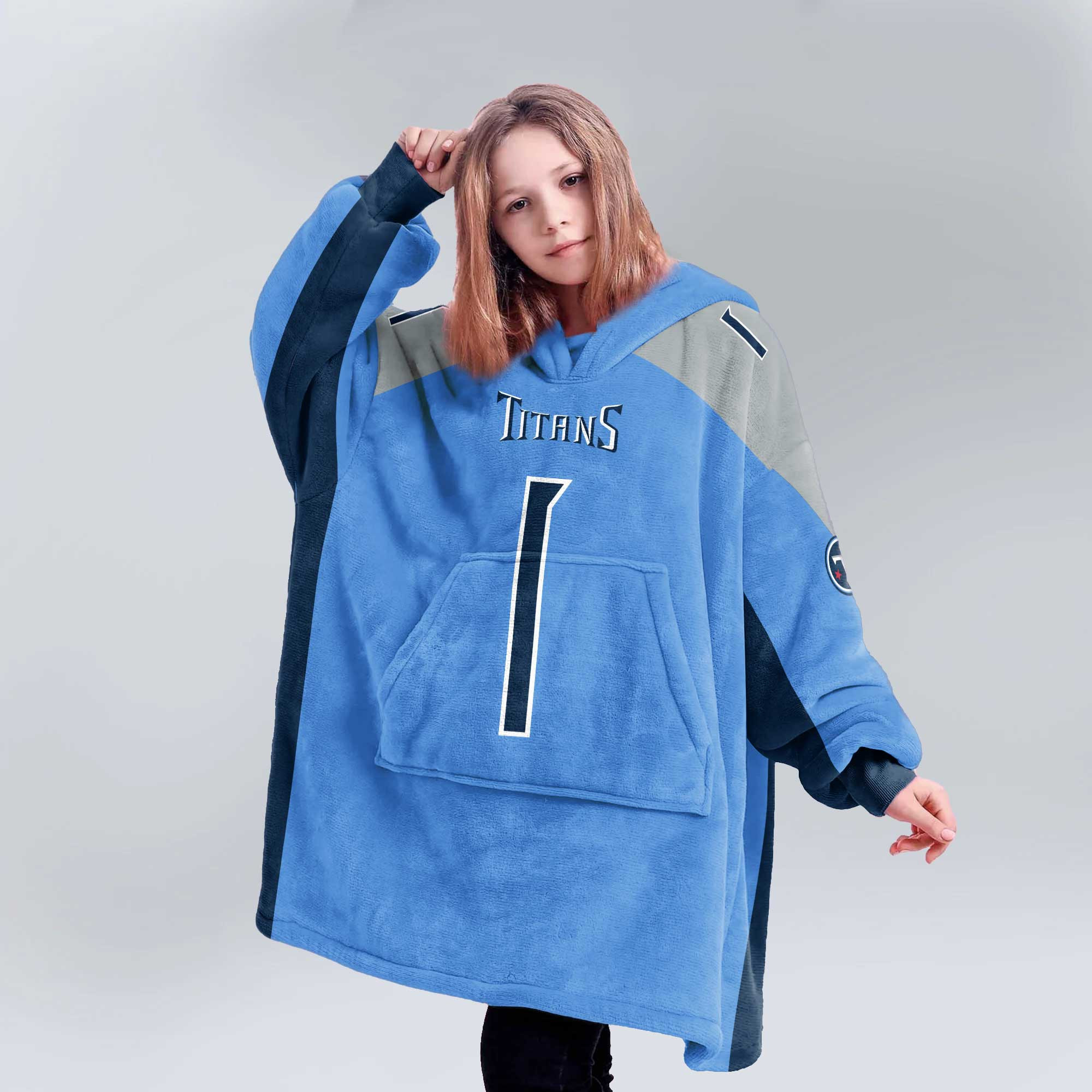 Kid C.W 1 Tennessee Football Unisex Blanket Hoodie