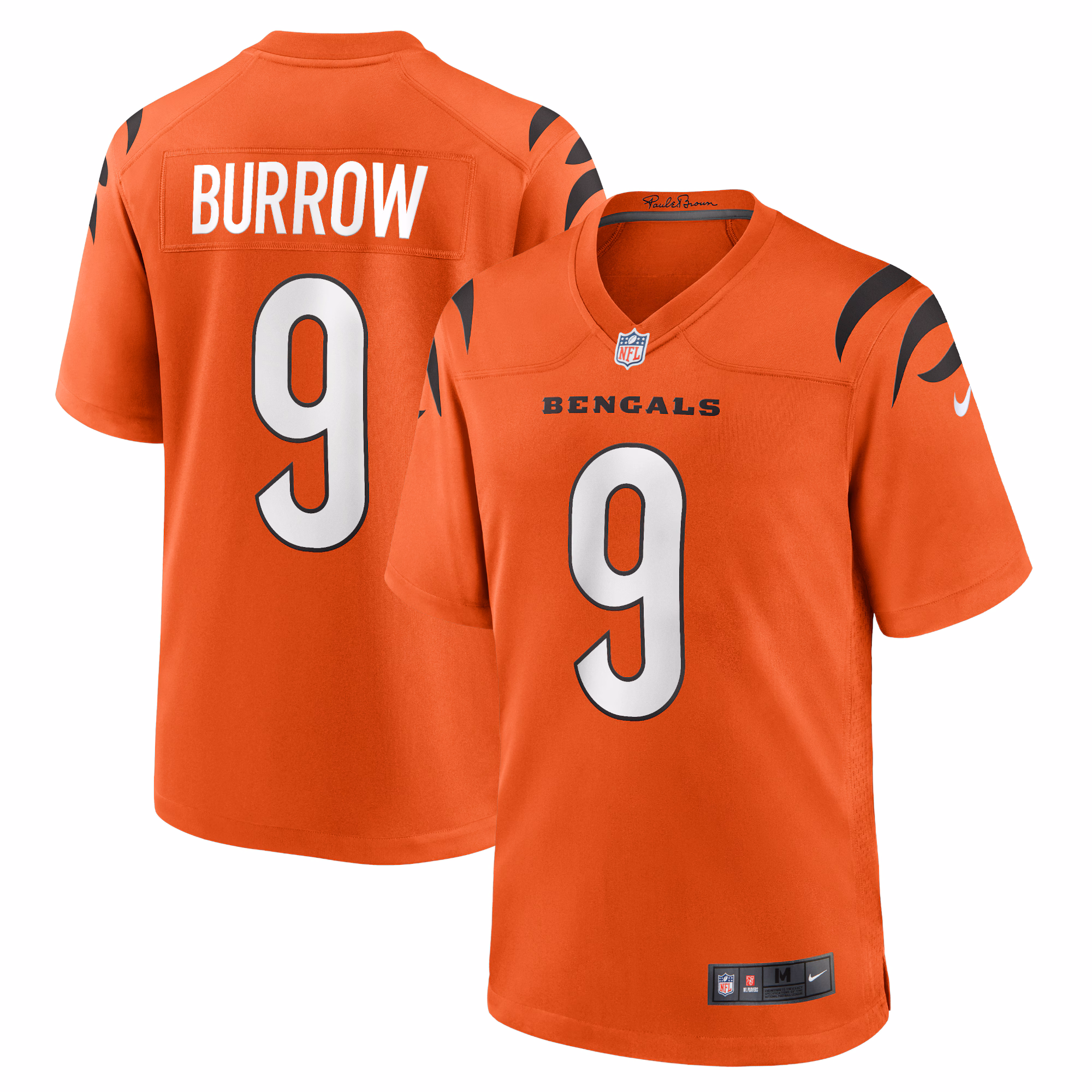 Joe Burrow Cincinnati Bengals Alternate Game Jersey - Orange