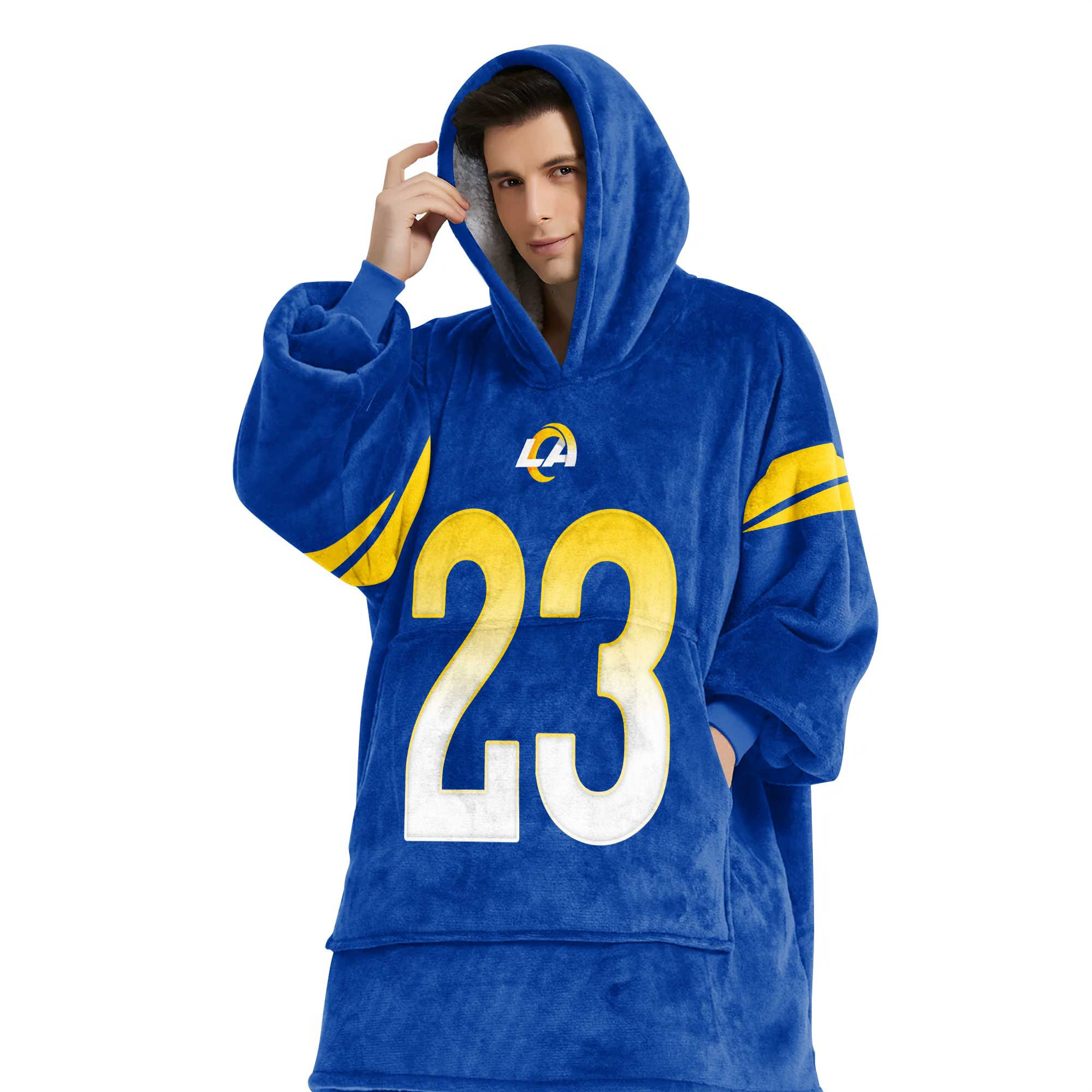 Adult 23 Los Angeles Football Unisex Blanket Hoodie