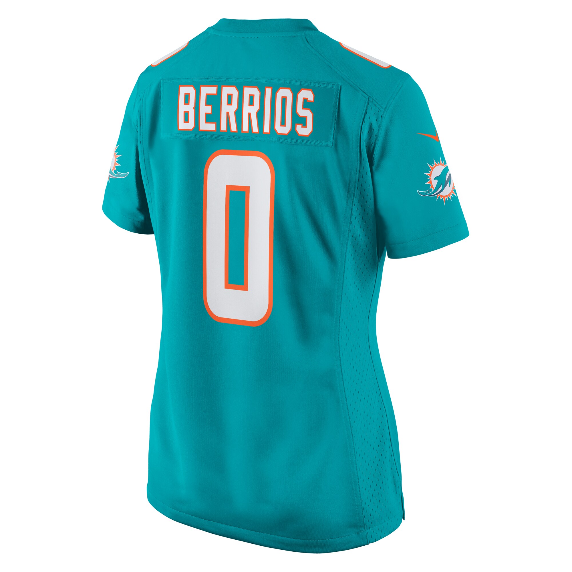 Braxton Berrios Miami Dolphins Women's Game Jersey - Aqua