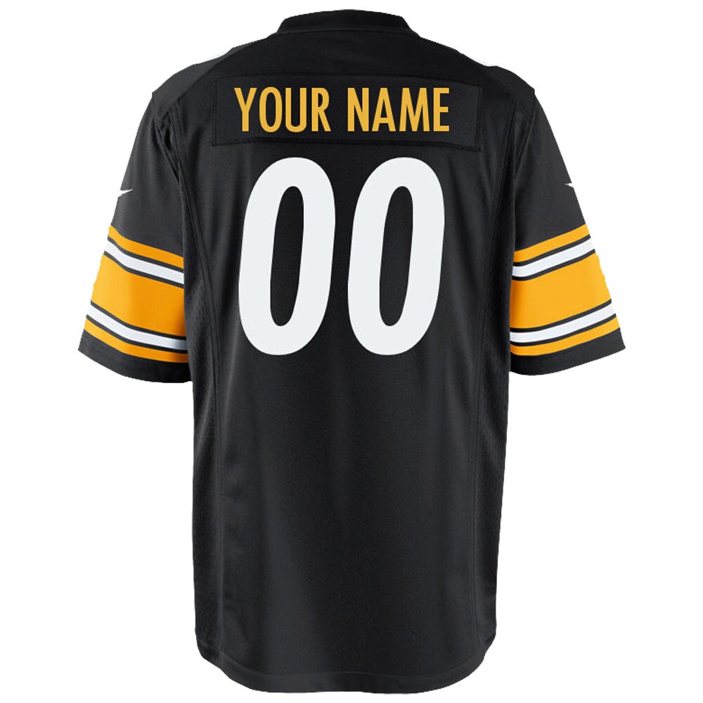 Pittsburgh Steelers  Youth Custom Game Jersey - Black