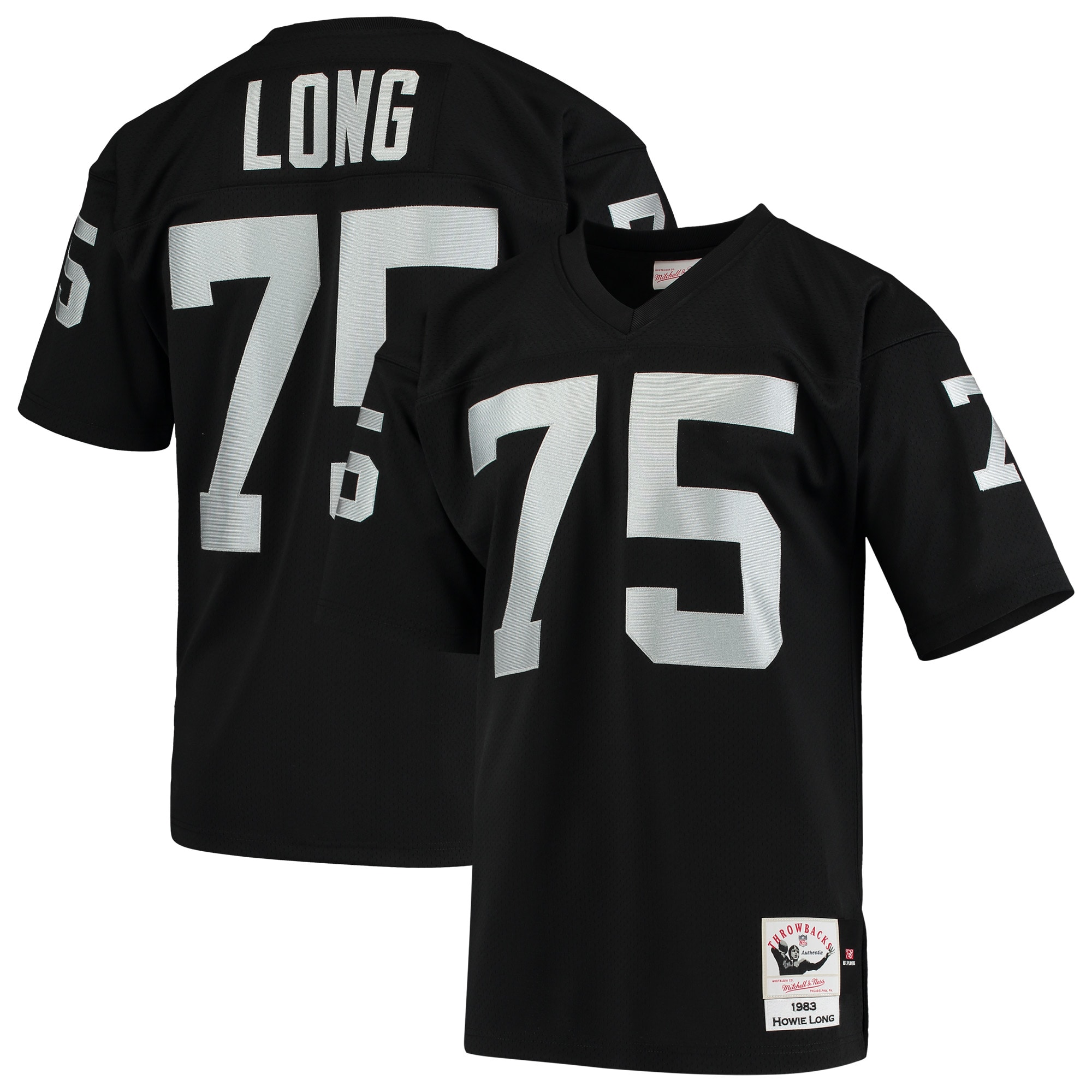 Howie Long Las Vegas Raiders  1983 Authentic Throwback Retired Player Jersey - Black