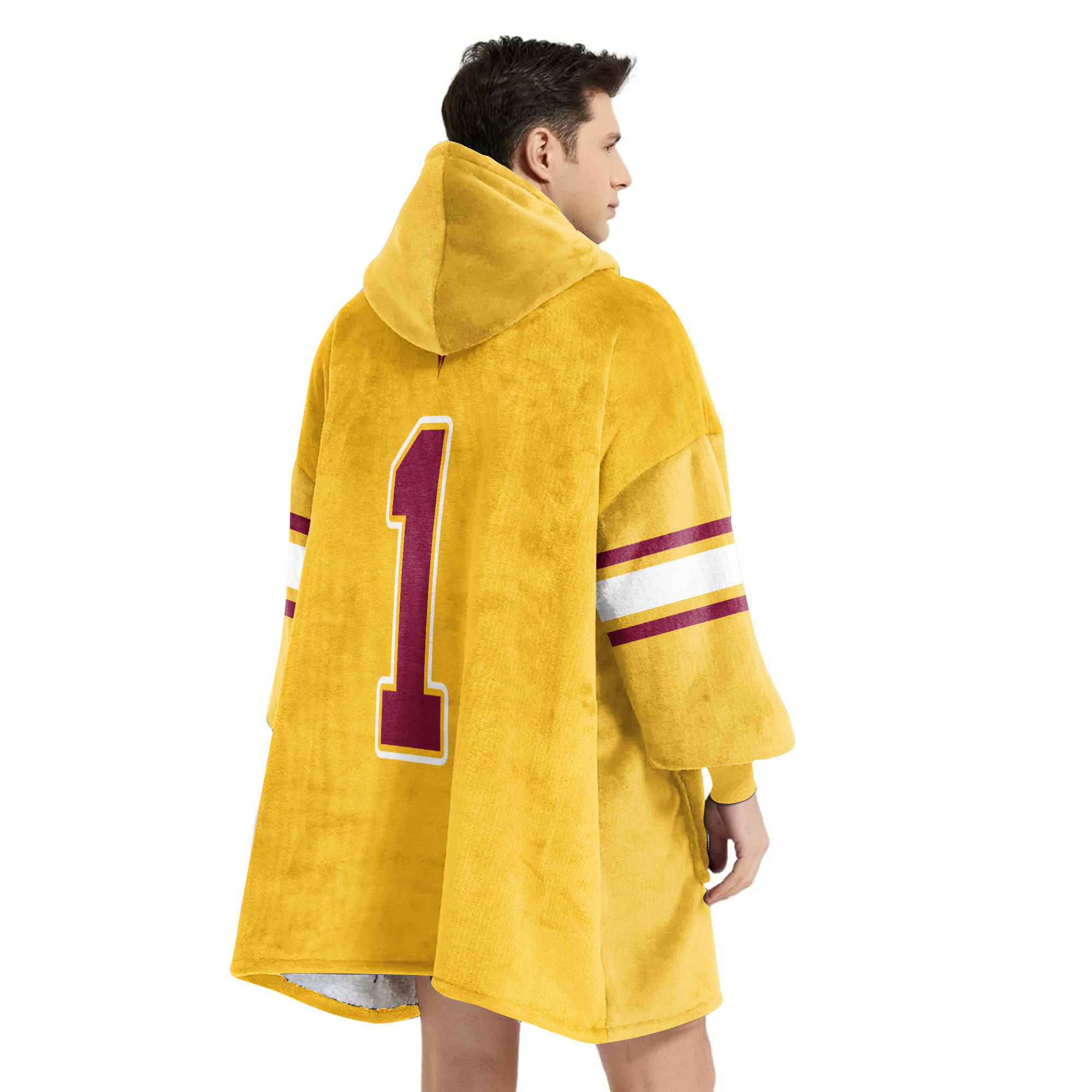 Adult #1 Arizona State Football Unisex Blanket Hoodie