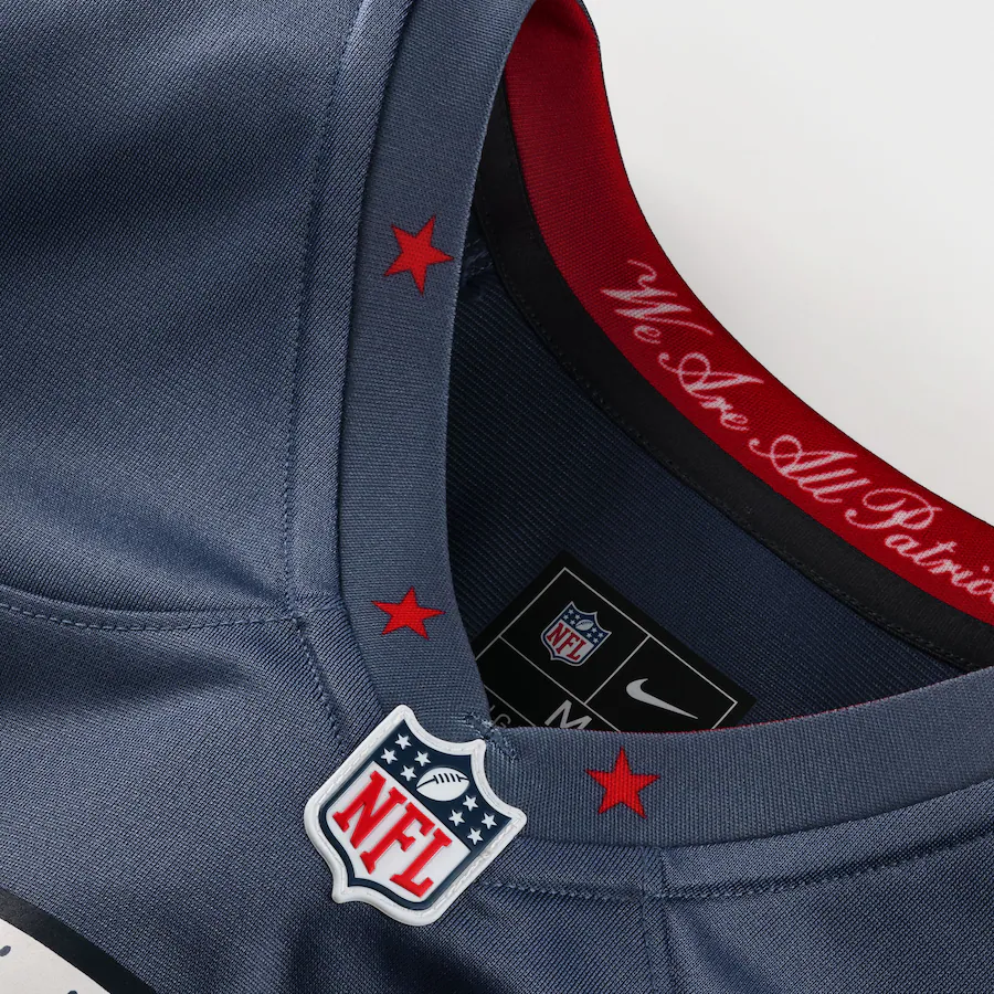 Drake Maye #10 New England Patriots Women's 2025 Rivalries Collection Game Jersey - Storm Blue