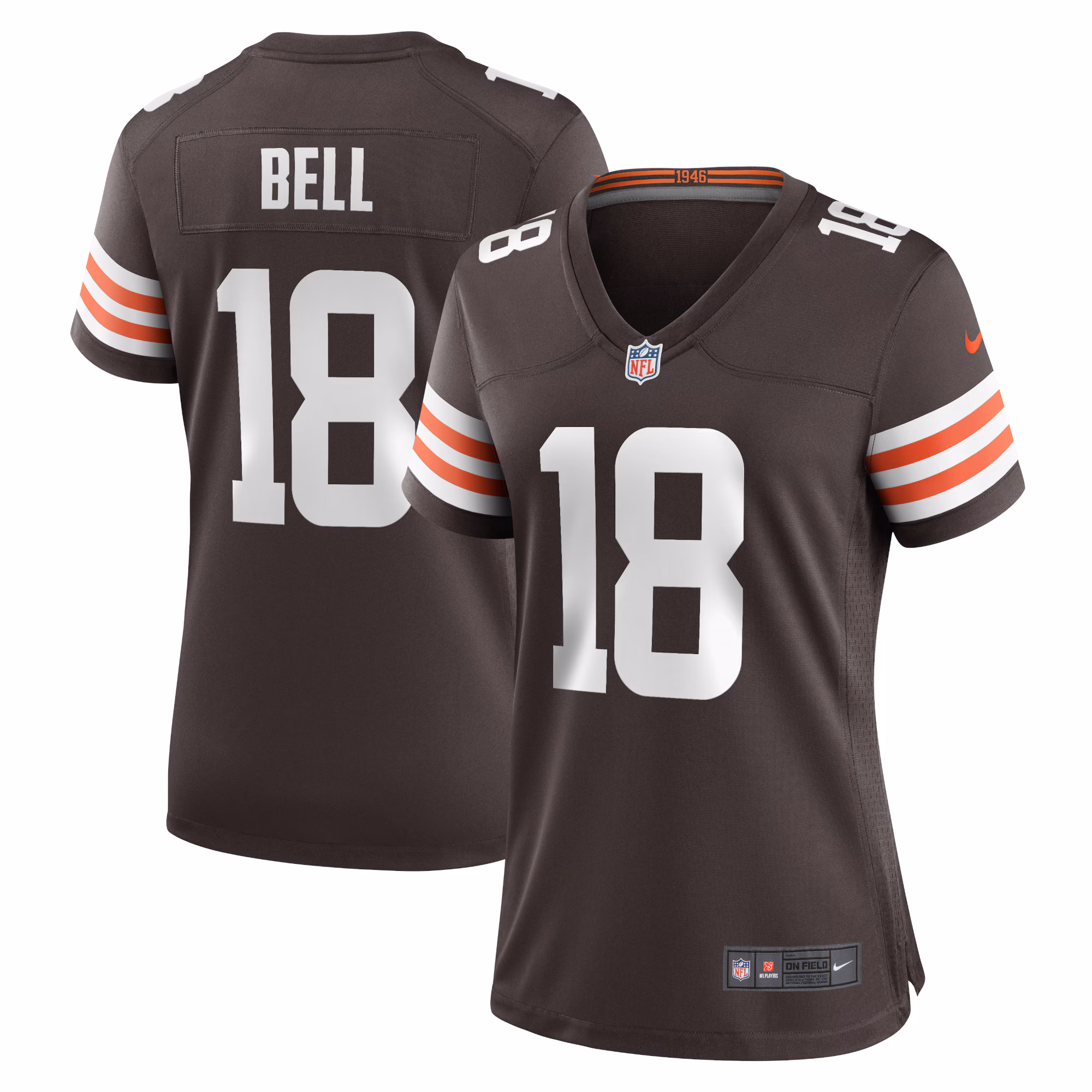 David Bell Cleveland Browns Women's Game Jersey - Brown