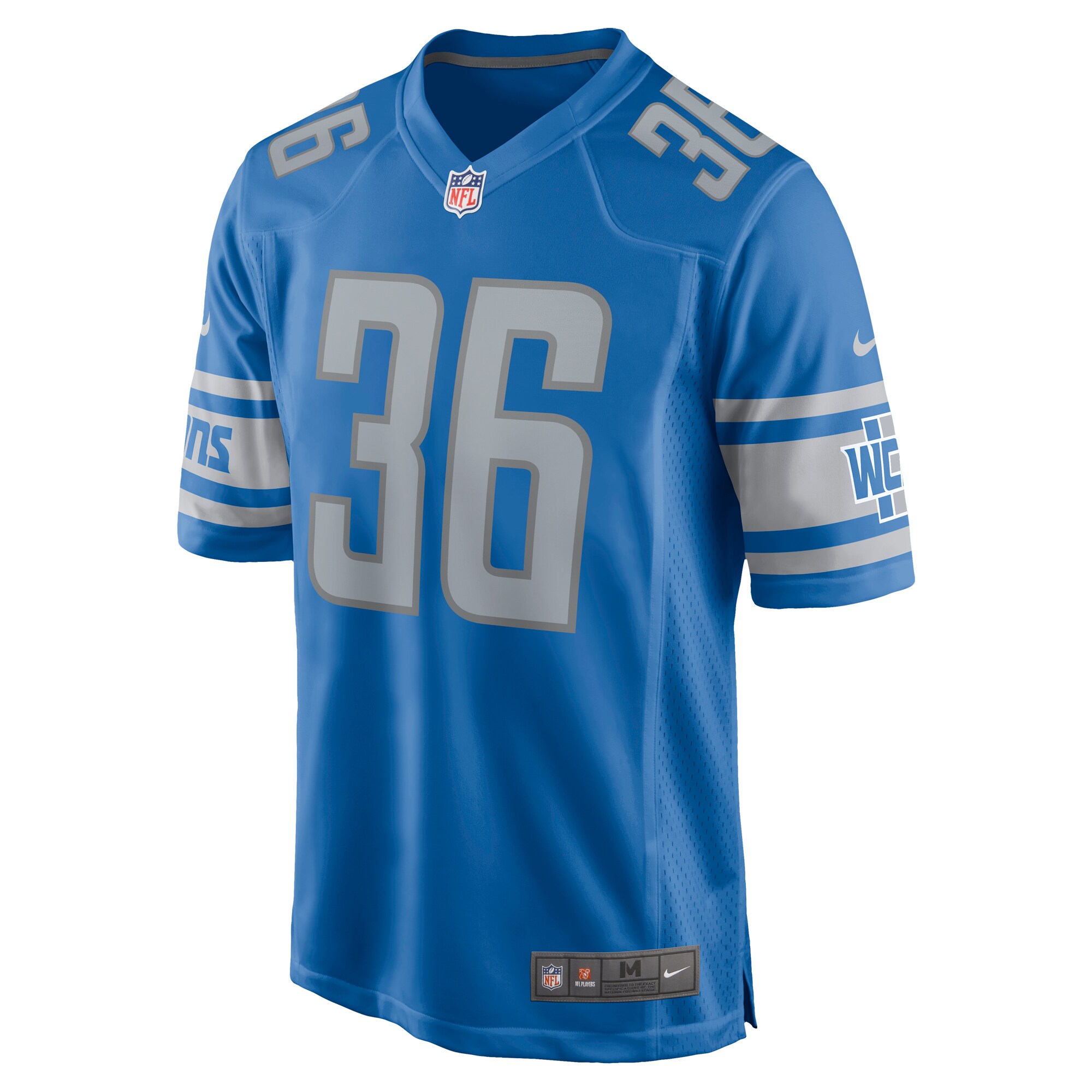 Riley Patterson Detroit Lions  Team Game Jersey - Blue