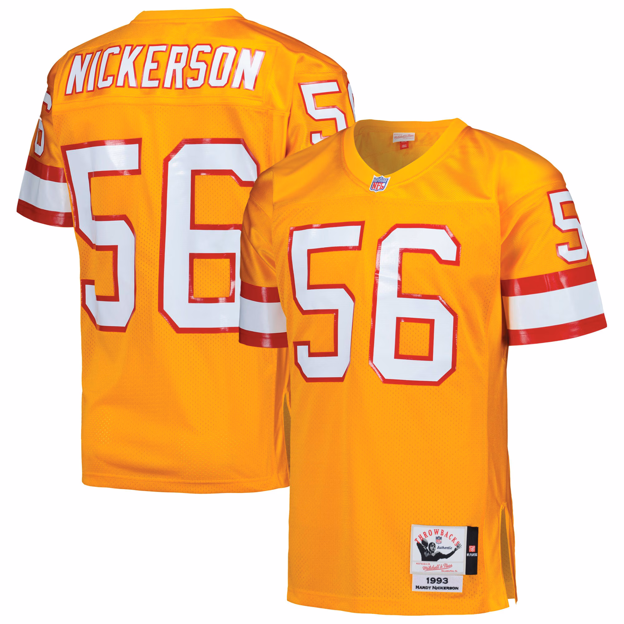 Hardy Nickerson Tampa Bay Buccaneers 1993 Authentic Throwback Retired Player Jersey - Orange