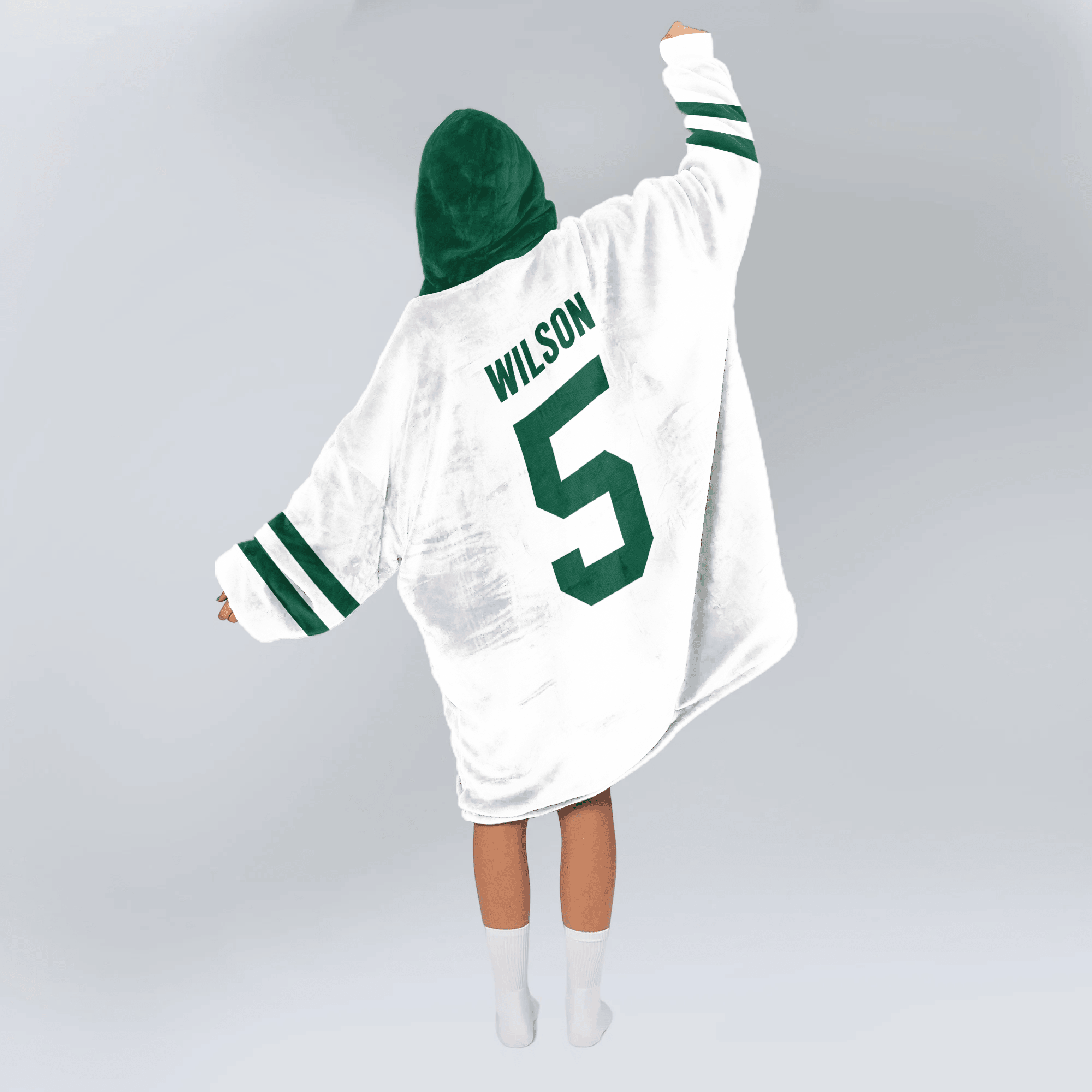 Adult G.W 5 New York J Football Unisex Blanket Hoodie