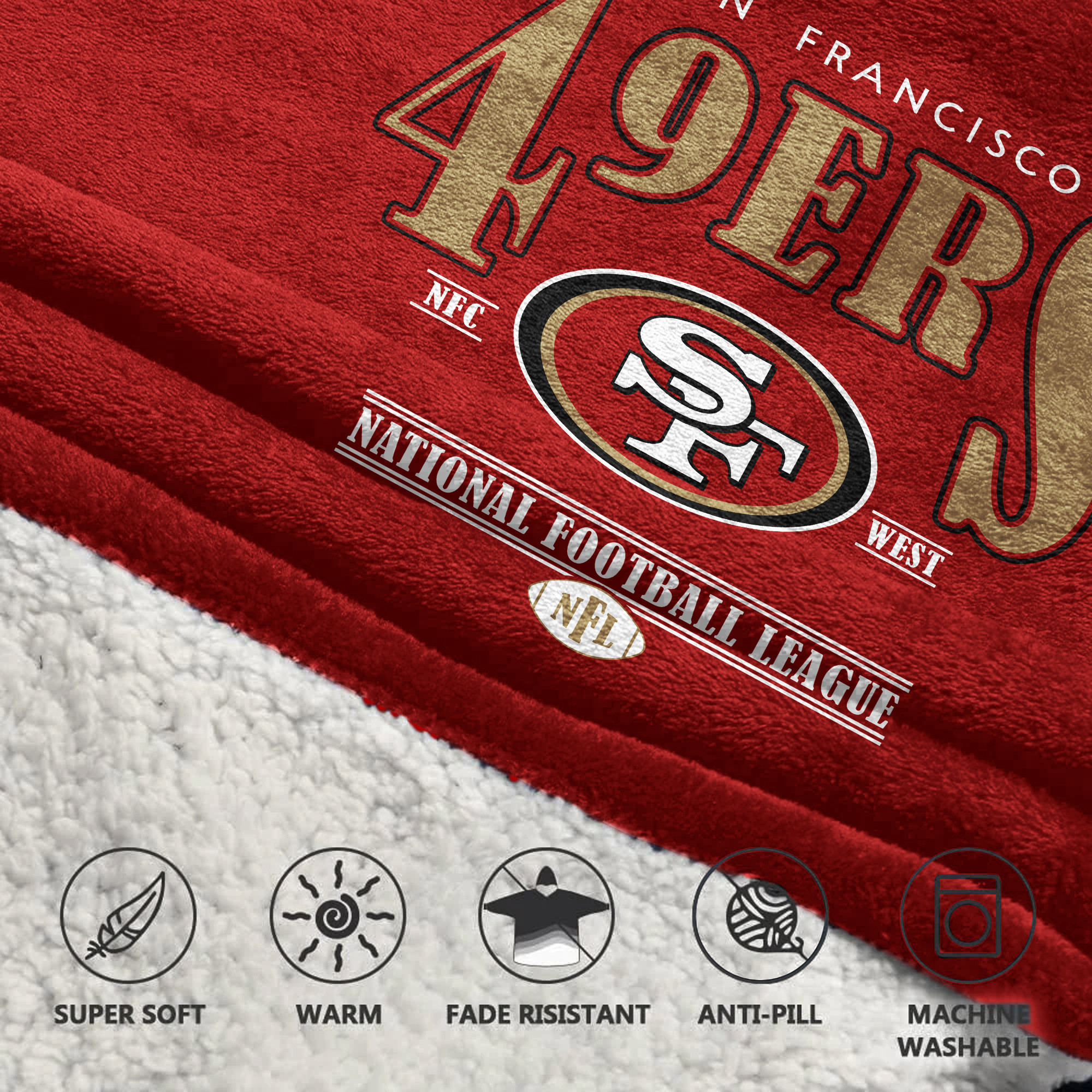 Adult They Not Like Us San Francisco 49ers Football Unisex Blanket Hoodie