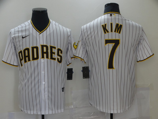 Men's San Diego Padres #7 Ha-Seong Kim White Stitched MLB Cool Base  Jersey