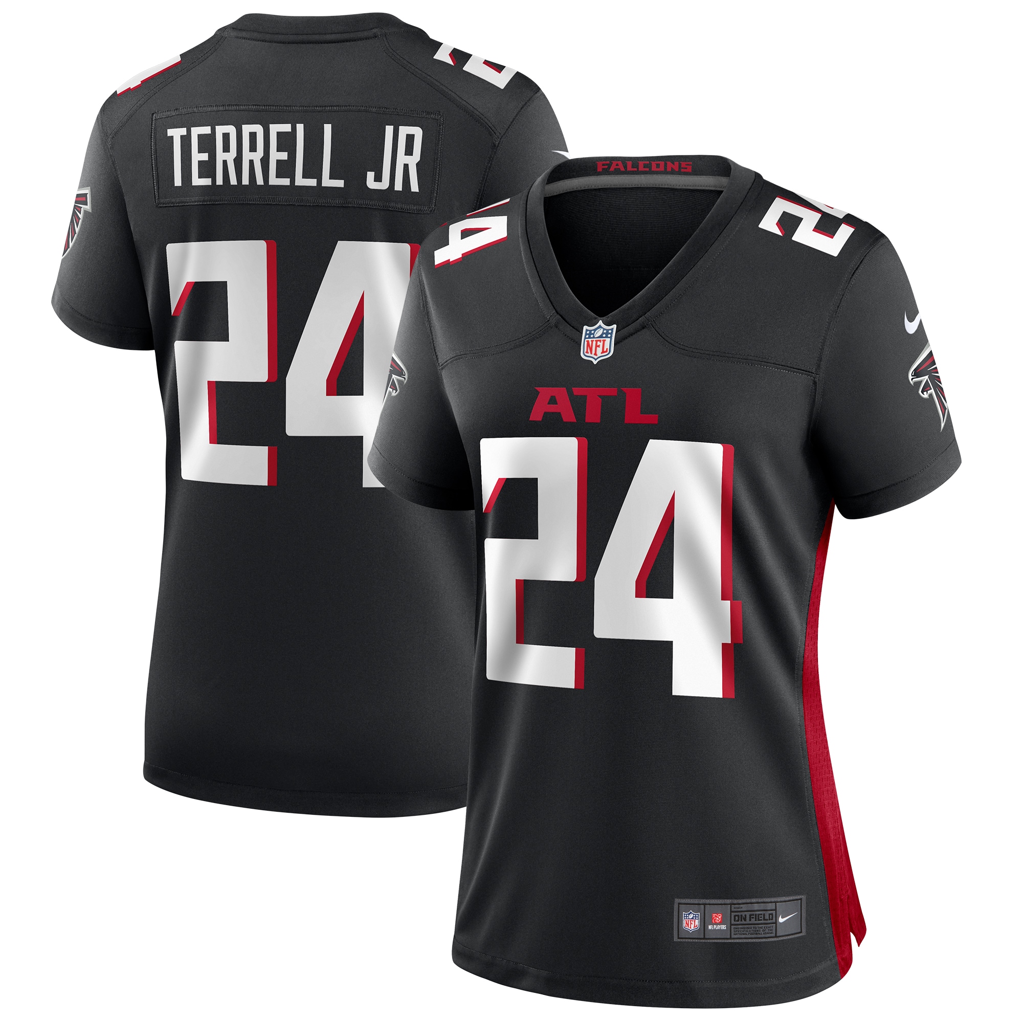 A.J. Terrell Jr. Atlanta Falcons  Women's Game Jersey - Black
