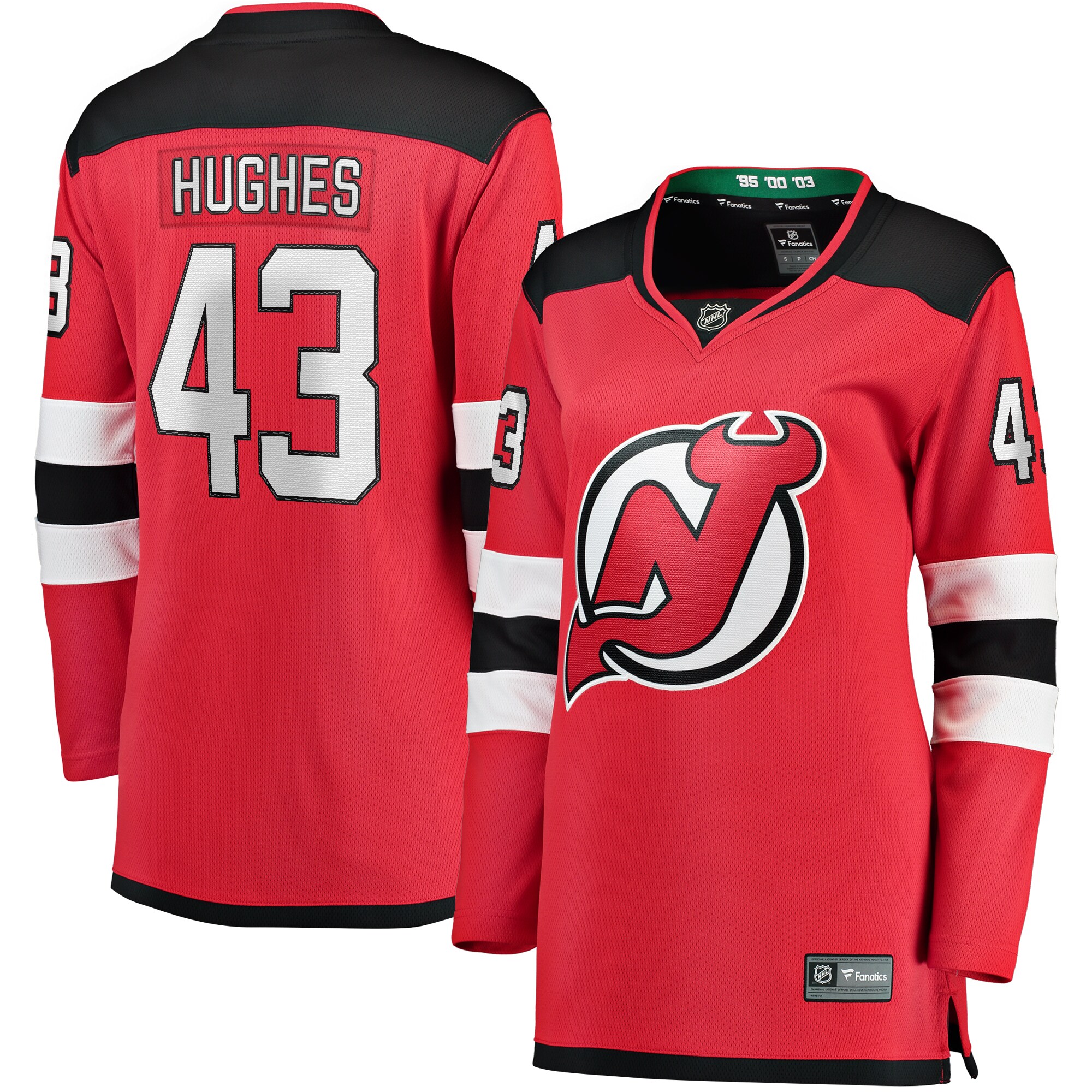 Luke Hughes New Jersey Devils Women's Home Breakaway Player Jersey - Red