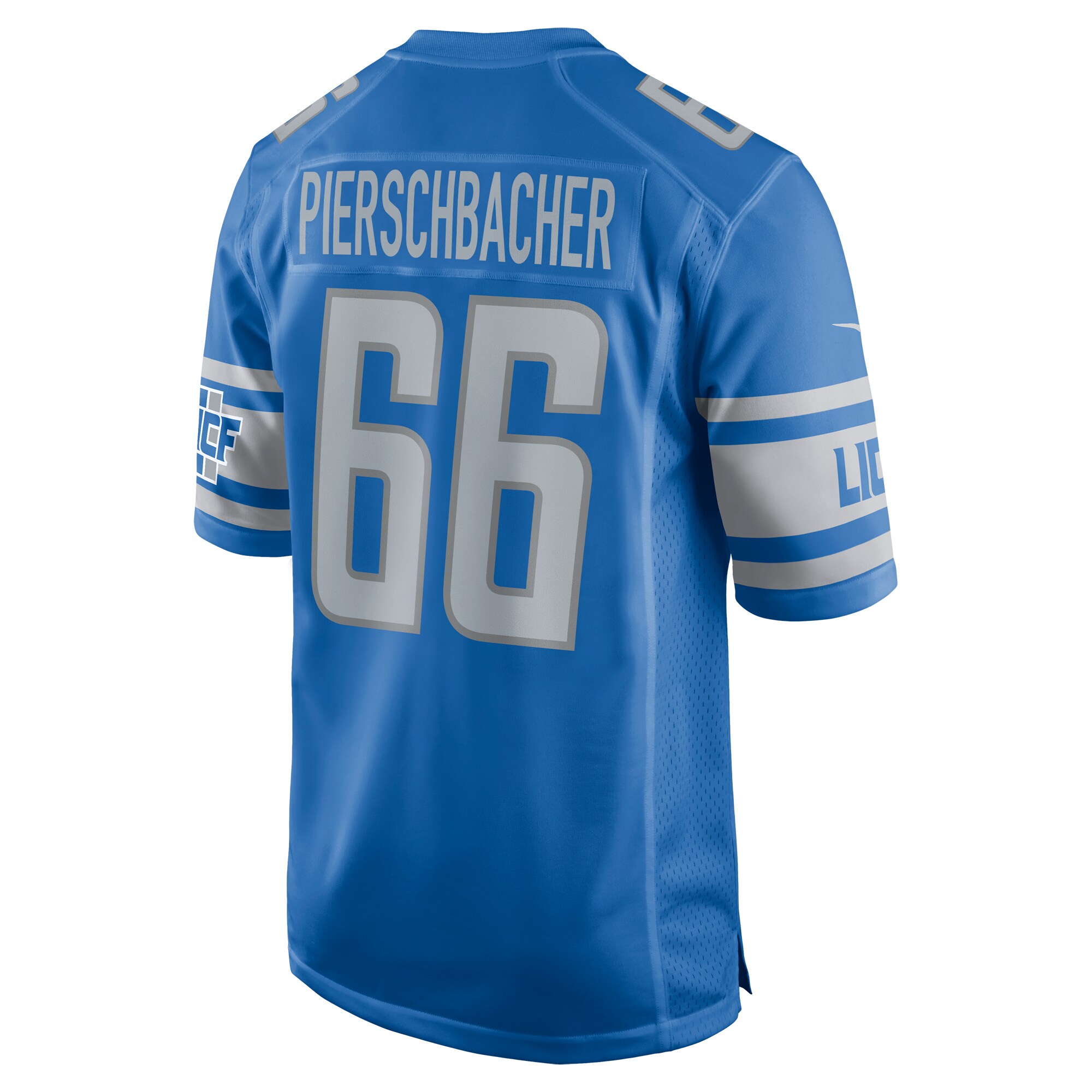 Ross Pierschbacher Detroit Lions  Home Game Player Jersey - Blue
