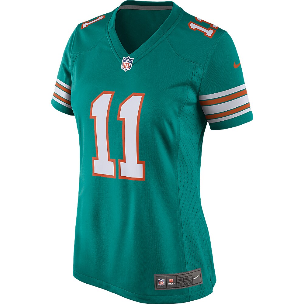 DeVante Parker Miami Dolphins  Women's Game Player Jersey - Aqua