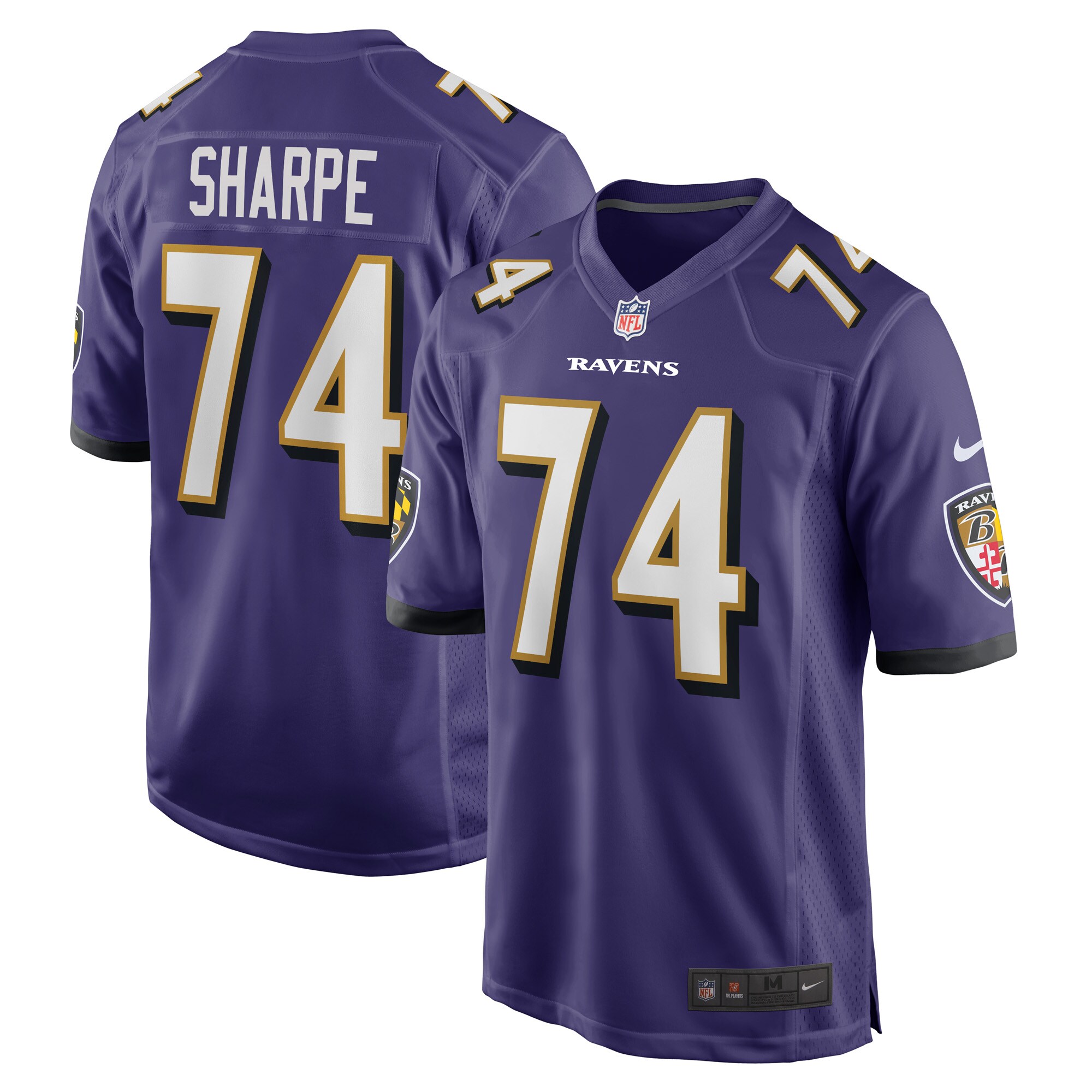 David Sharpe Baltimore Ravens  Game Player Jersey - Purple