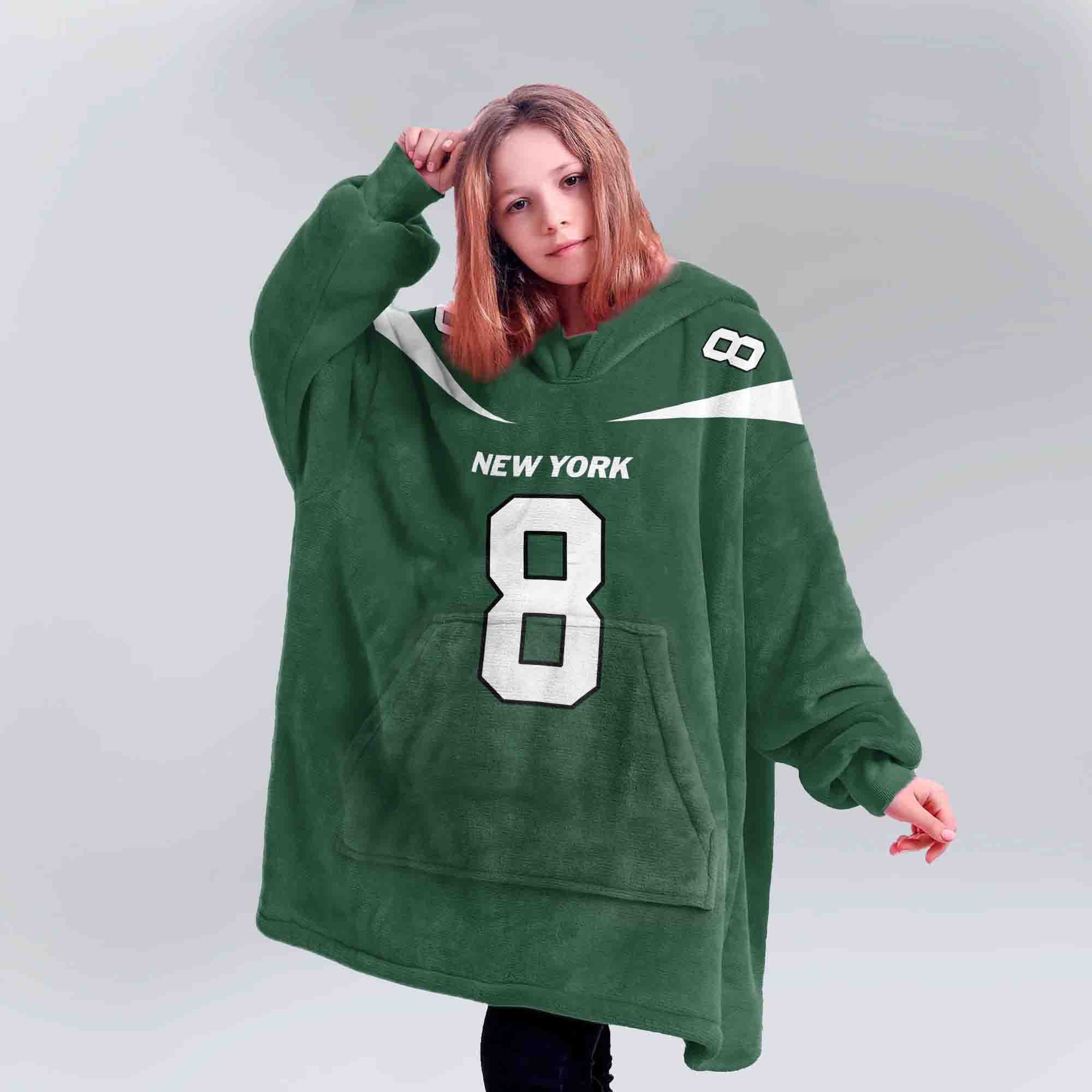 Adult AR 8 New York Football Unisex Blanket Hoodie