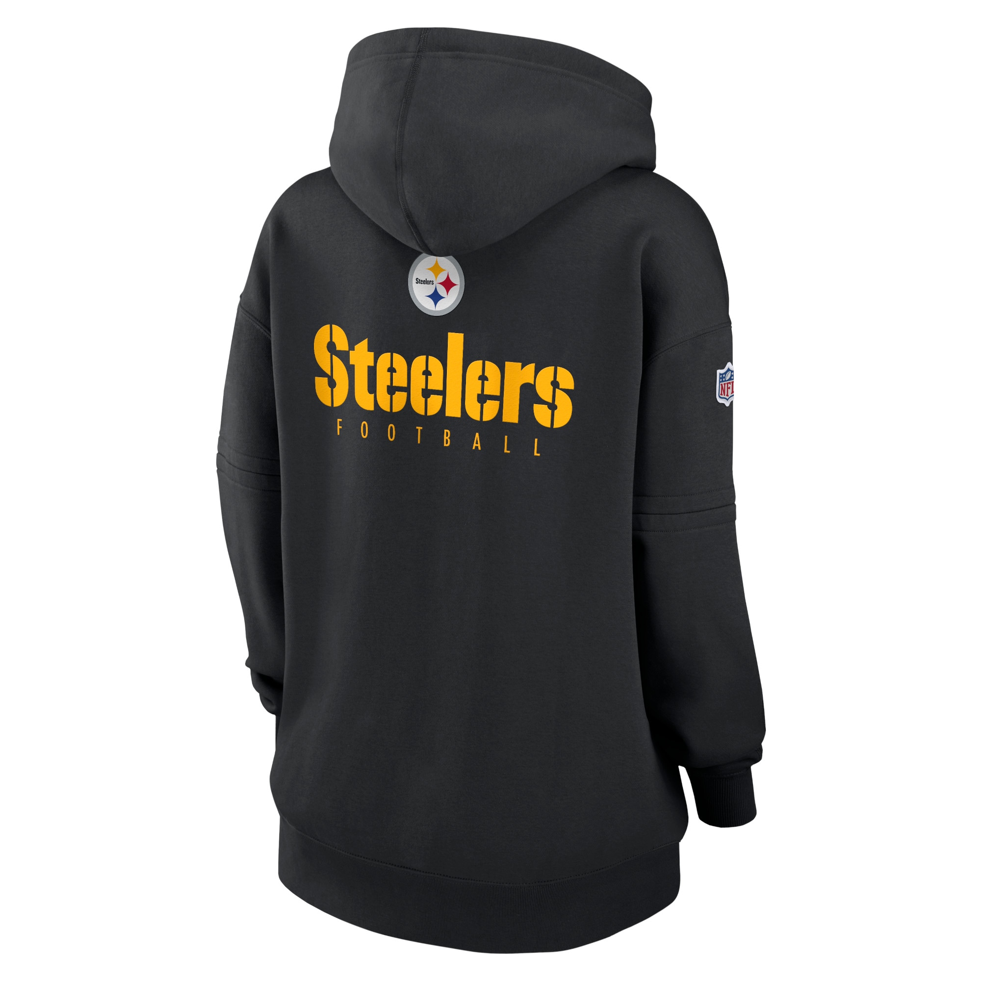 Pittsburgh Steelers  Women's 2023 Sideline Club Fleece Pullover Hoodie - Black