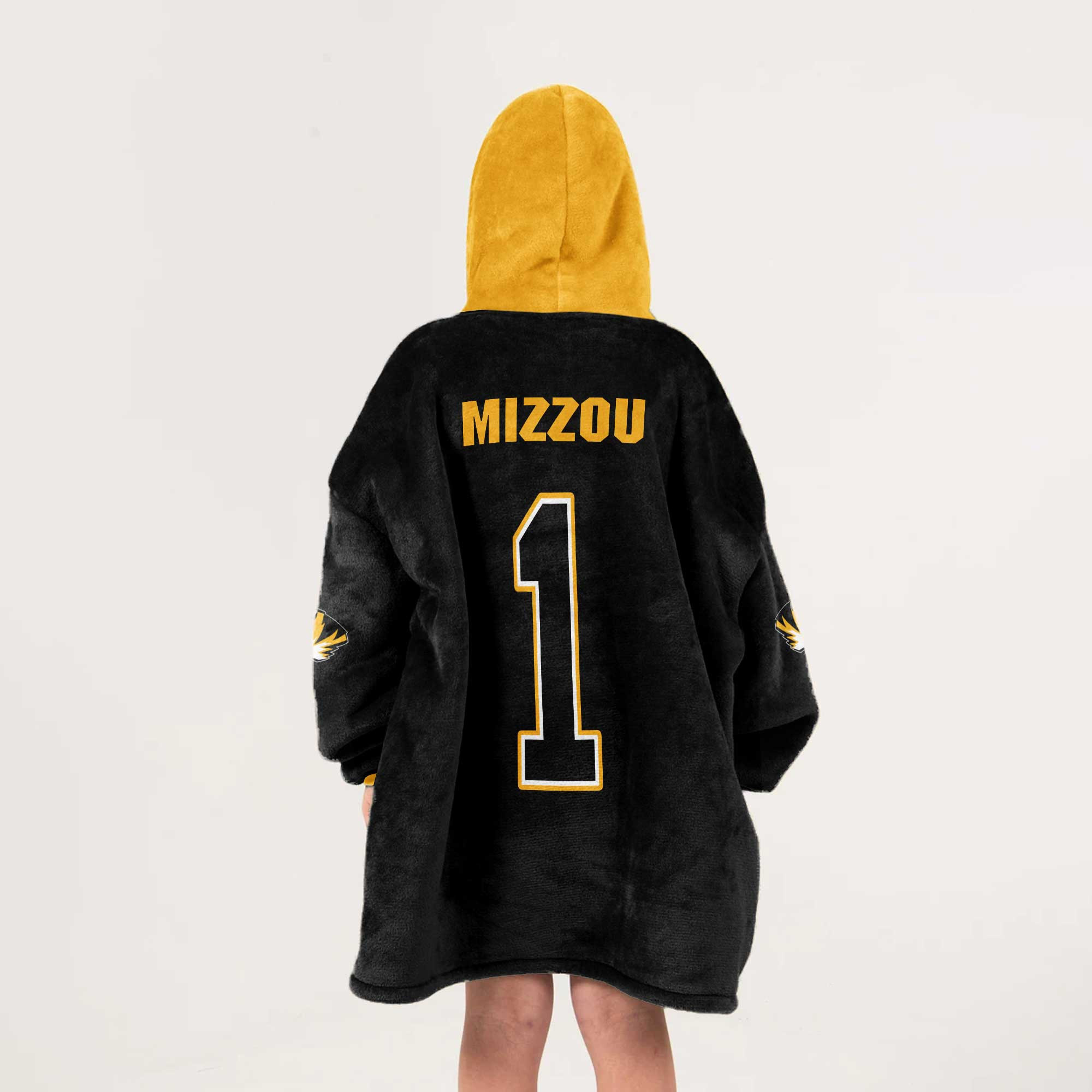Kid 1 Missouri Football Unisex Blanket Hoodie