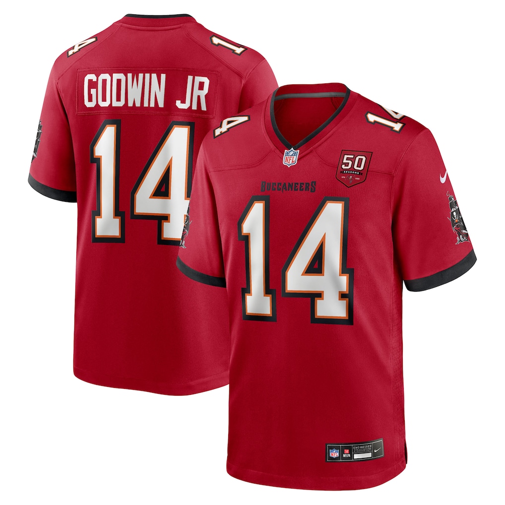Chris Godwin Jr. #14 Tampa Bay Buccaneers 50th Season Team Game Jersey - Red