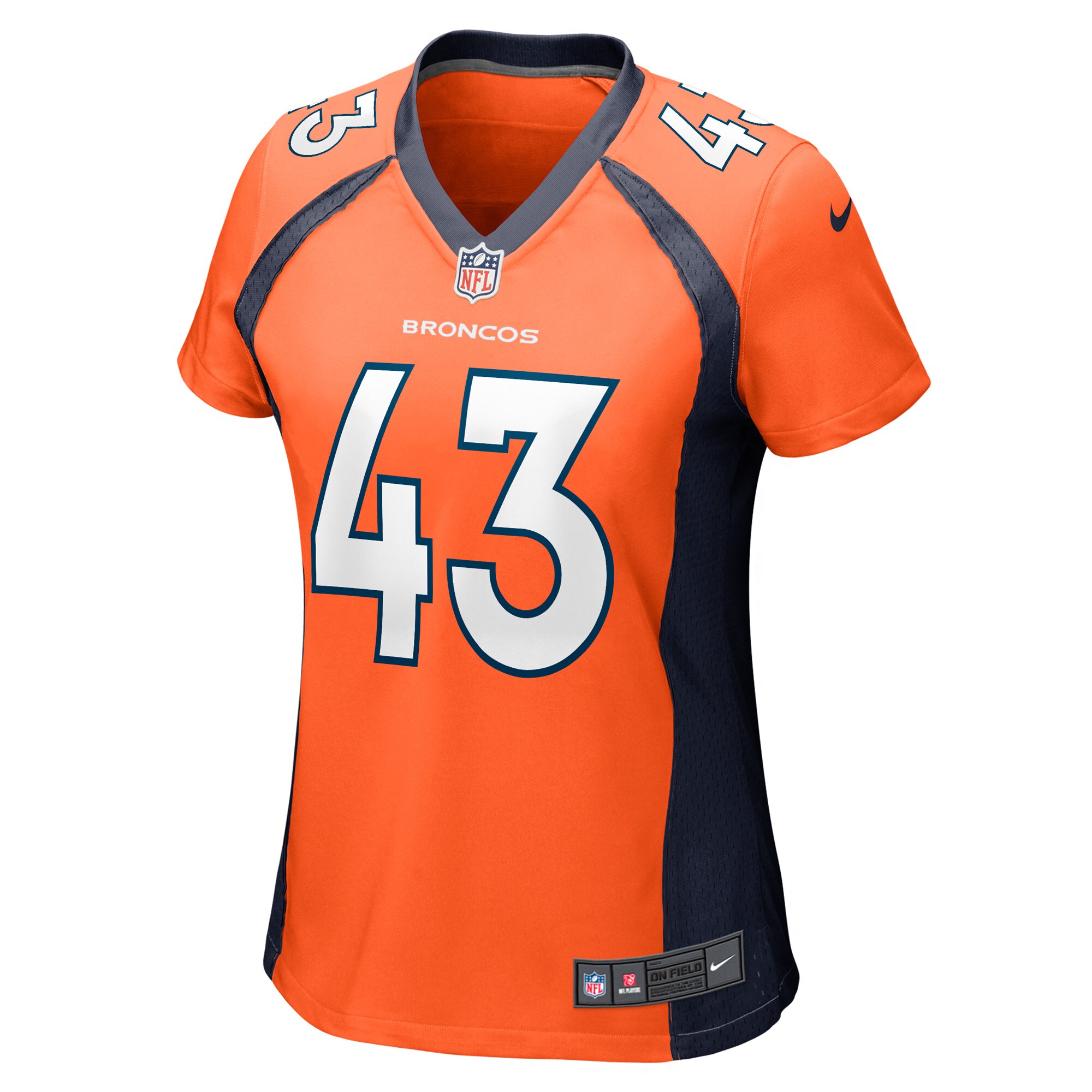 Kana'i Mauga Denver Broncos  Women's Game Player Jersey - Orange