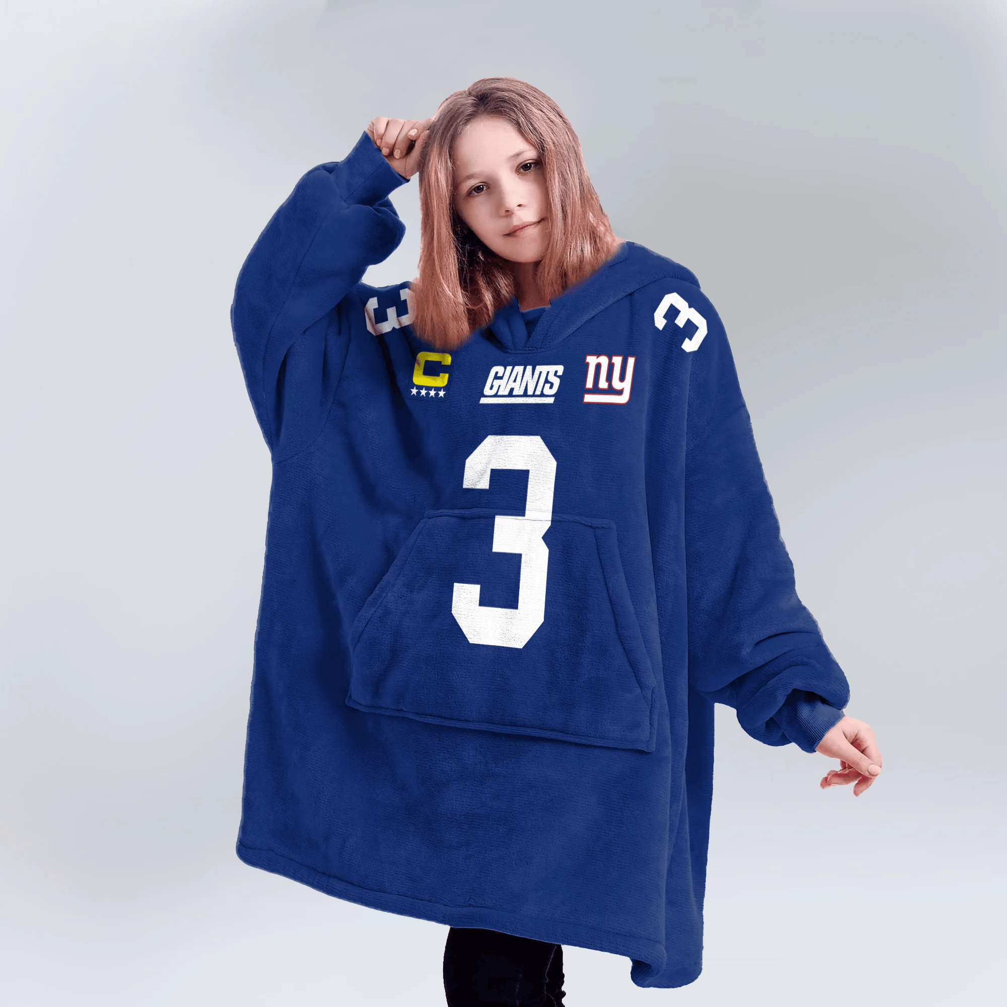 Kid R.W 3 Captain New York G Football Unisex Blanket Hoodie