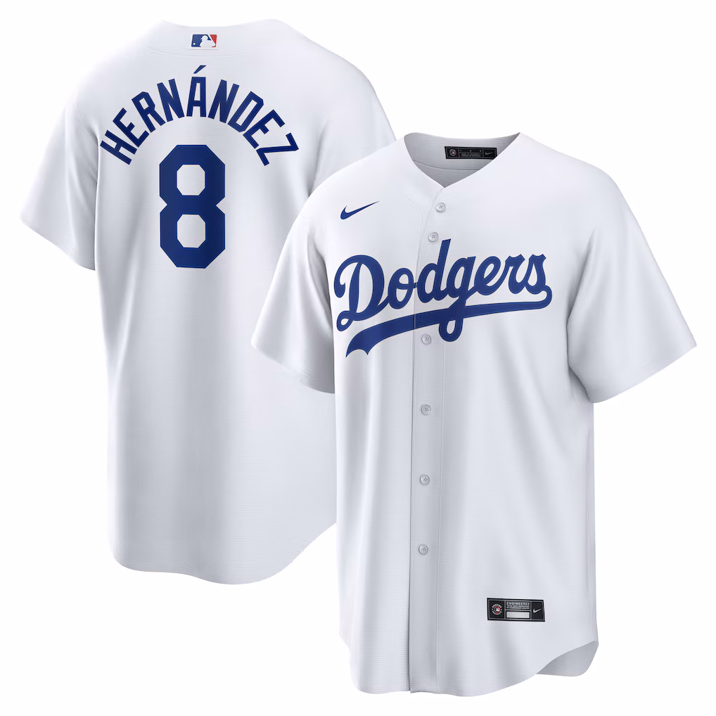 Enrique Hernandez #8 Los Angeles Dodgers Home Replica Jersey - White