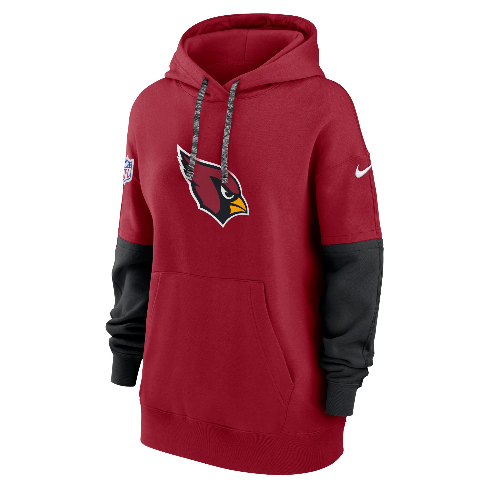 Arizona Cardinals Women's 2024 Sideline Essential Fleece Pullover Hoodie - Cardinal