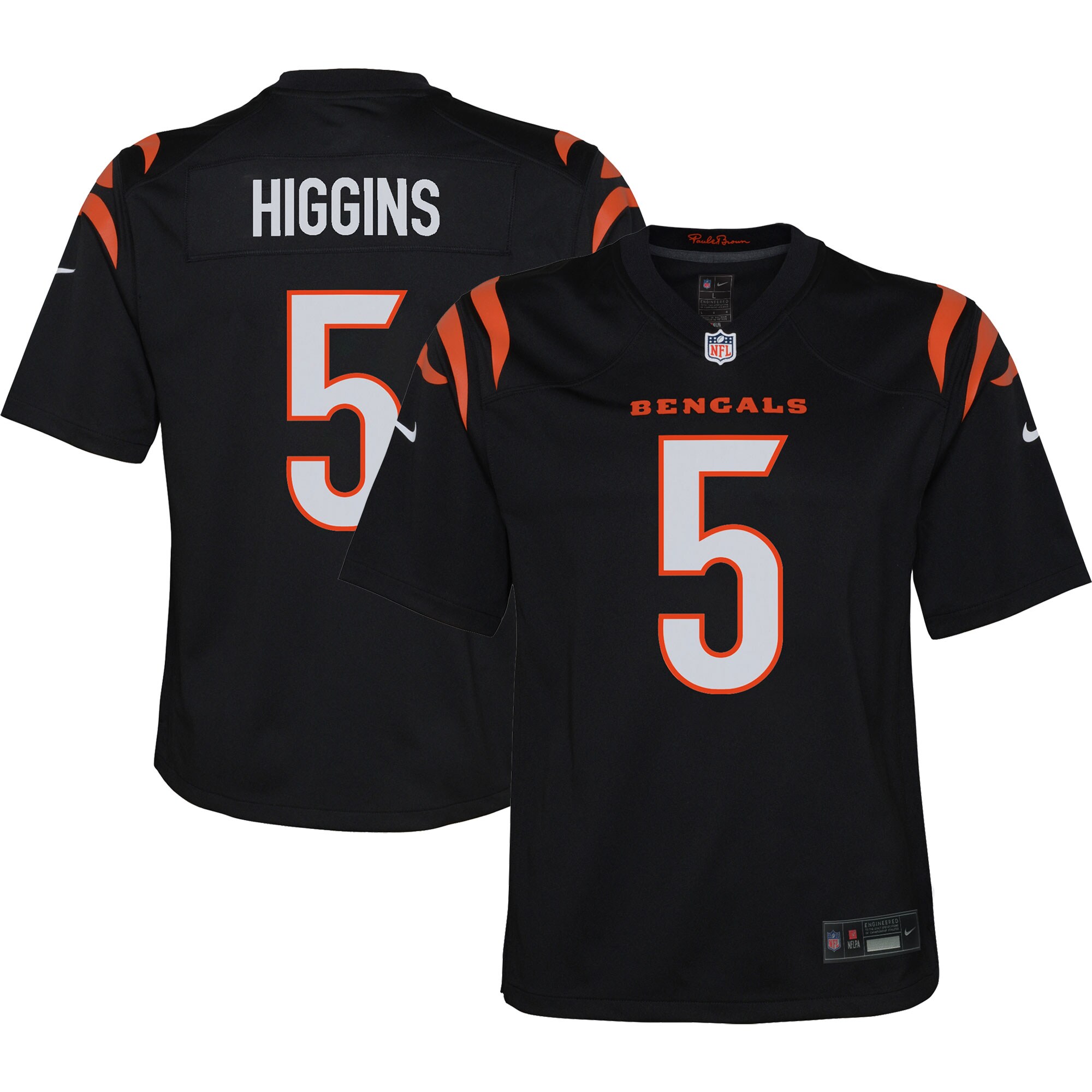 Tee Higgins Cincinnati Bengals  Youth Game Player Jersey - Black