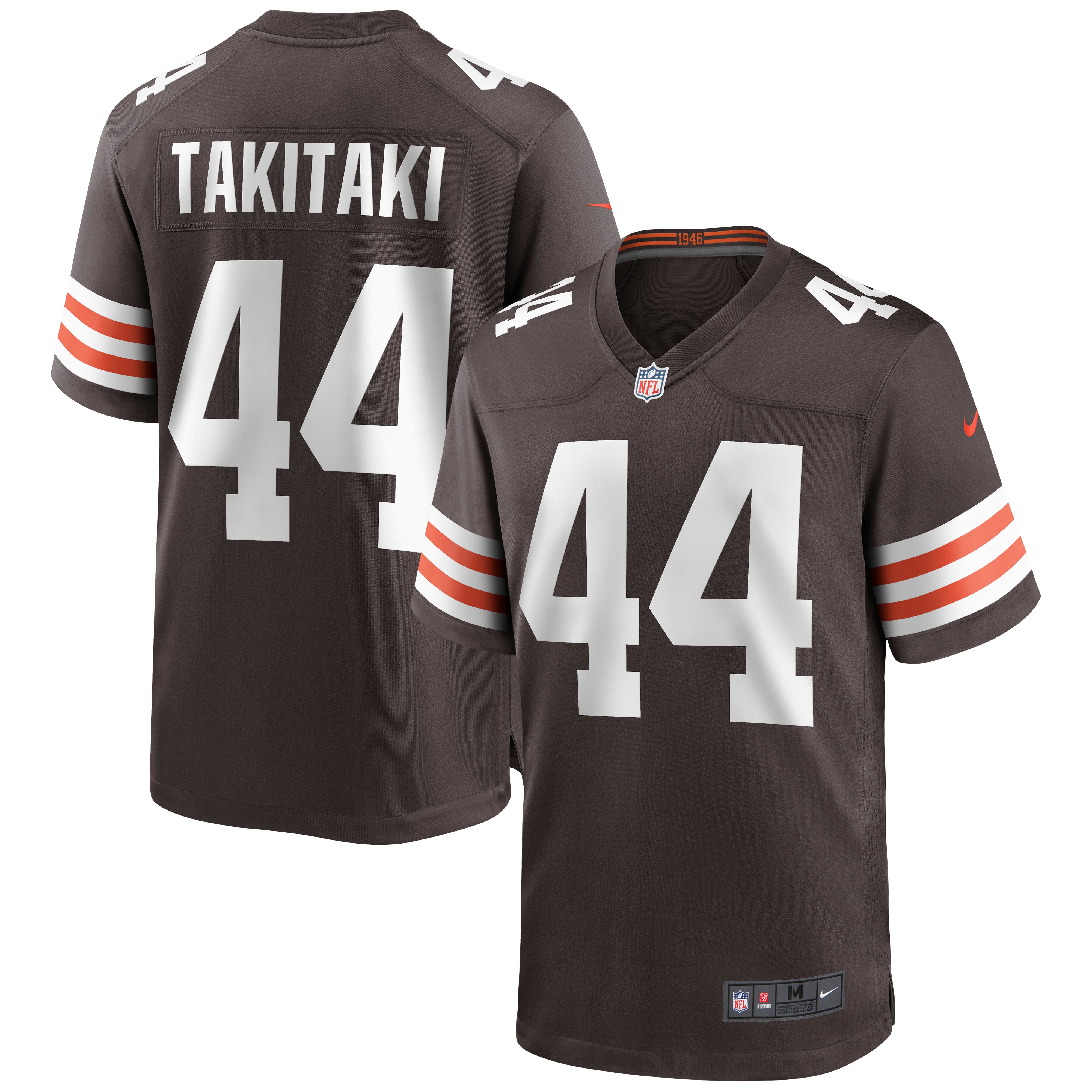 Sione Takitaki Cleveland Browns Game Jersey - Brown