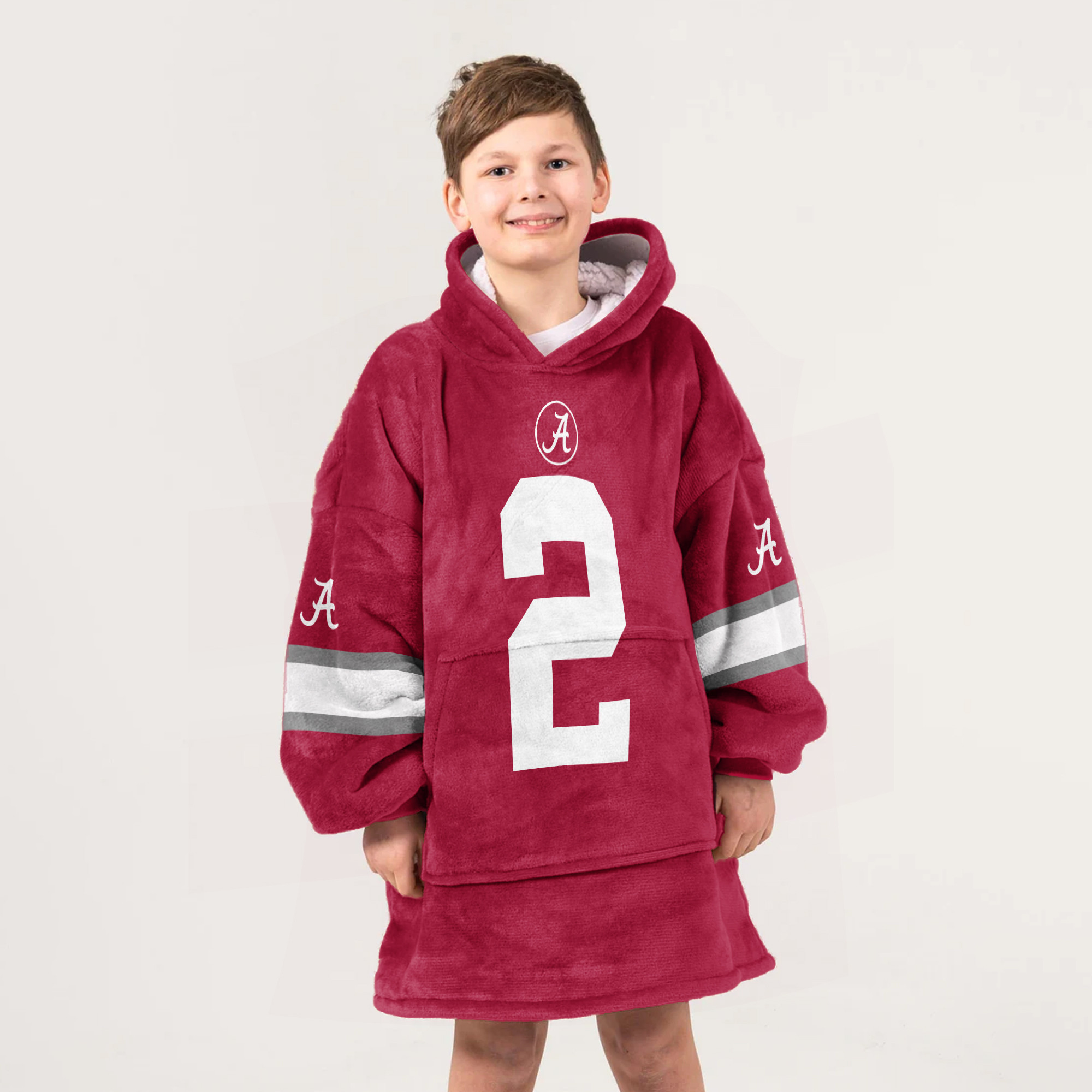 Adult 2 Alabama Football Unisex Blanket Hoodie