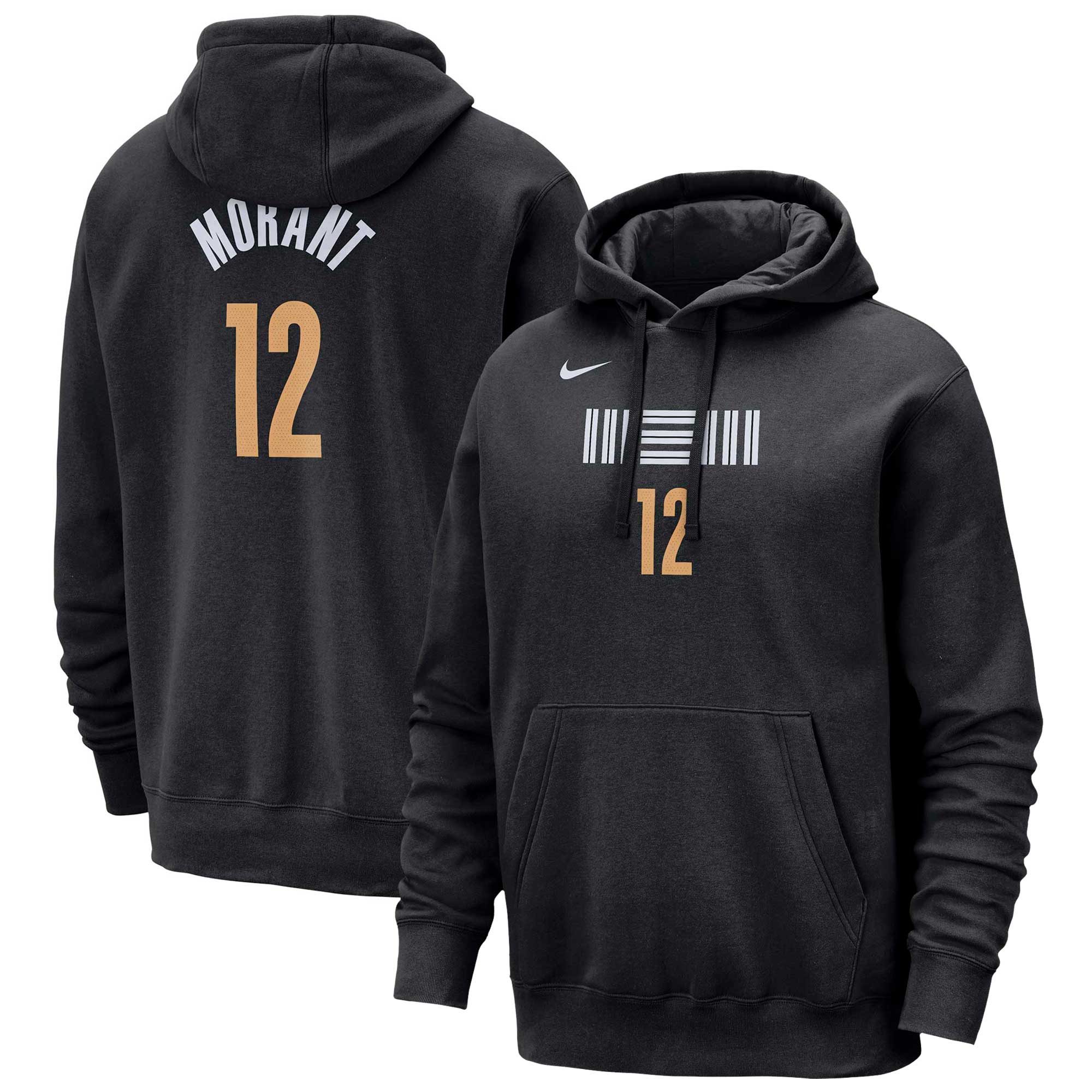 Men's Memphis Grizzlies Ja Morant  Black 2023/24 City Edition Name & Number Pullover Hoodie