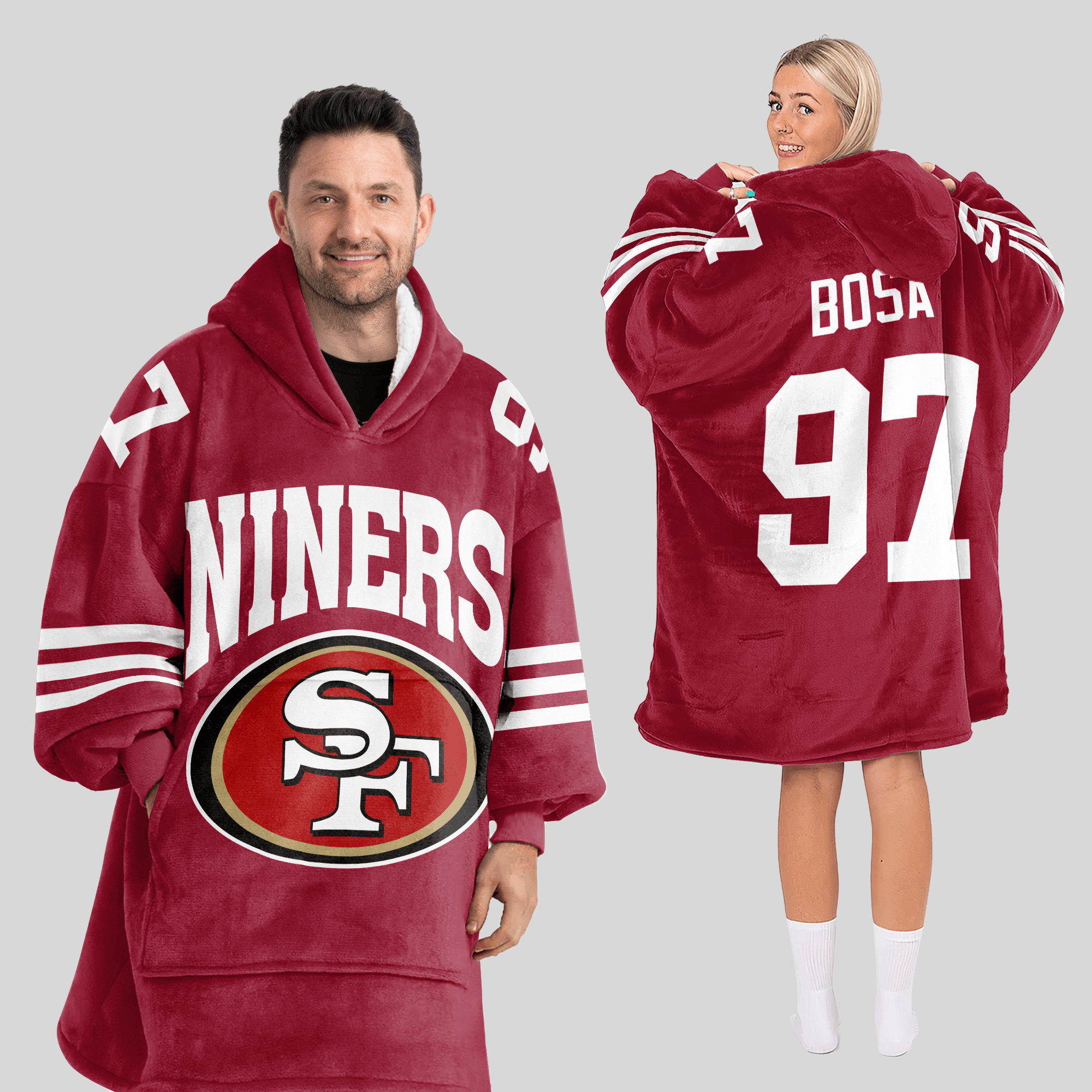 Niners San Francisco 49ers Football Unisex Blanket Hoodie
